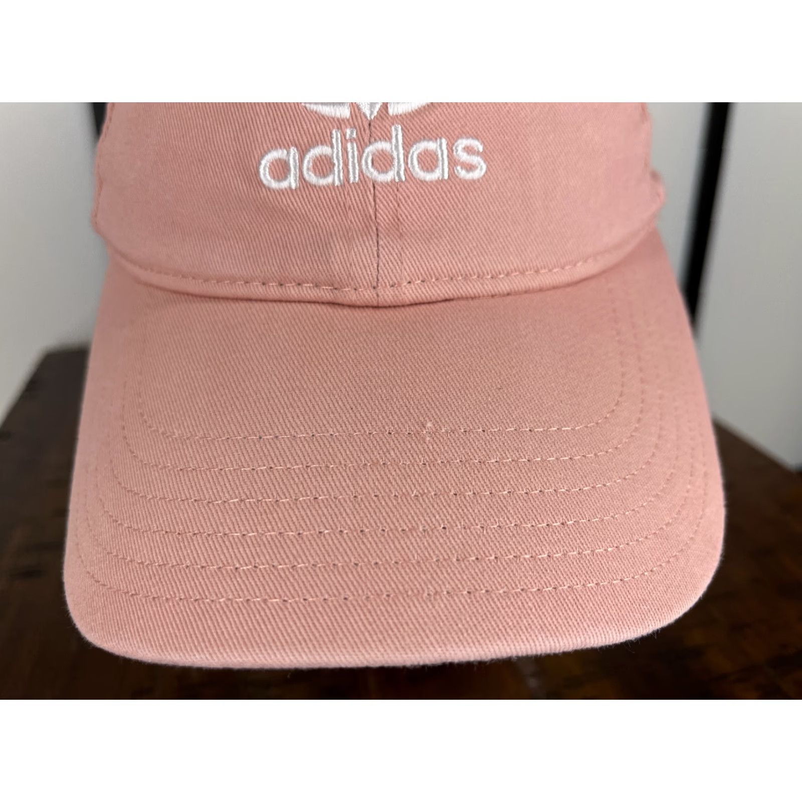 Adidas Adidas Hat Cap Strap Back Womens One Size Pink 3 Stripe Cotton Trefoil Twill Size ONE SIZE - 3 Thumbnail