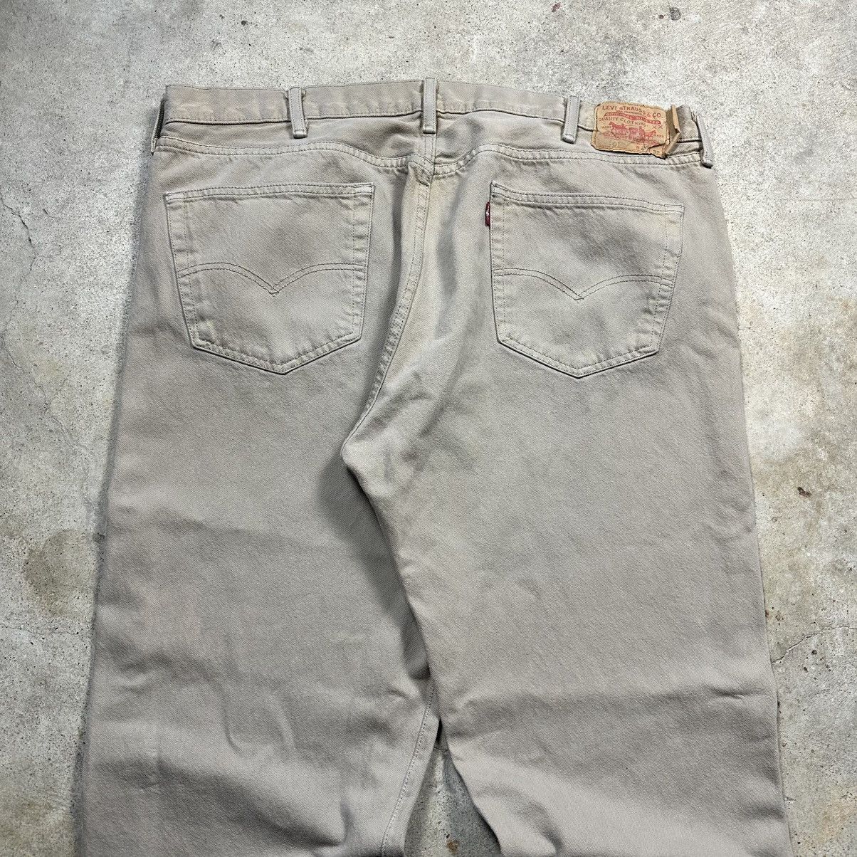 Levi's Vintage Y2K Khaki Levis 501 XX Denim Baggy Skater Jeans Size US 44 / EU 60 - 3 Thumbnail
