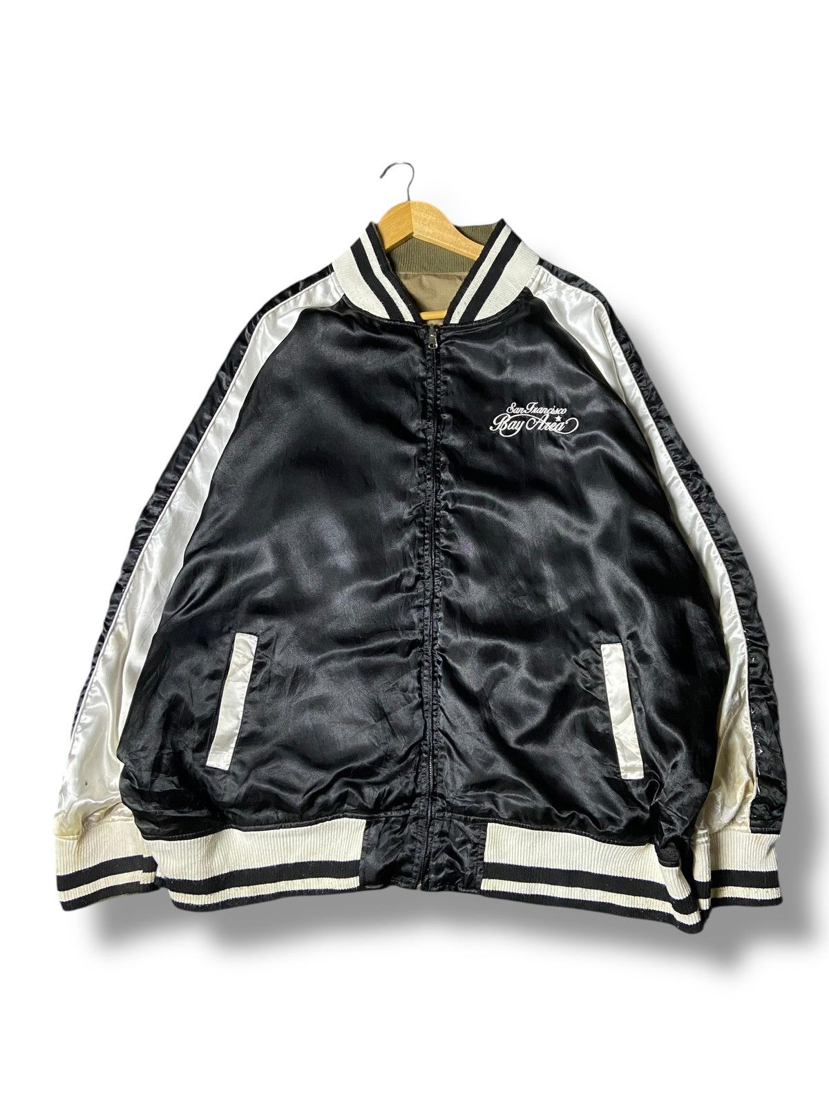 Japanese Brand C.D.S Punk Eagle Skeleton Reversible Sukajan Jacket (160) Size US XXL / EU 58 / 5 - 2 Thumbnail