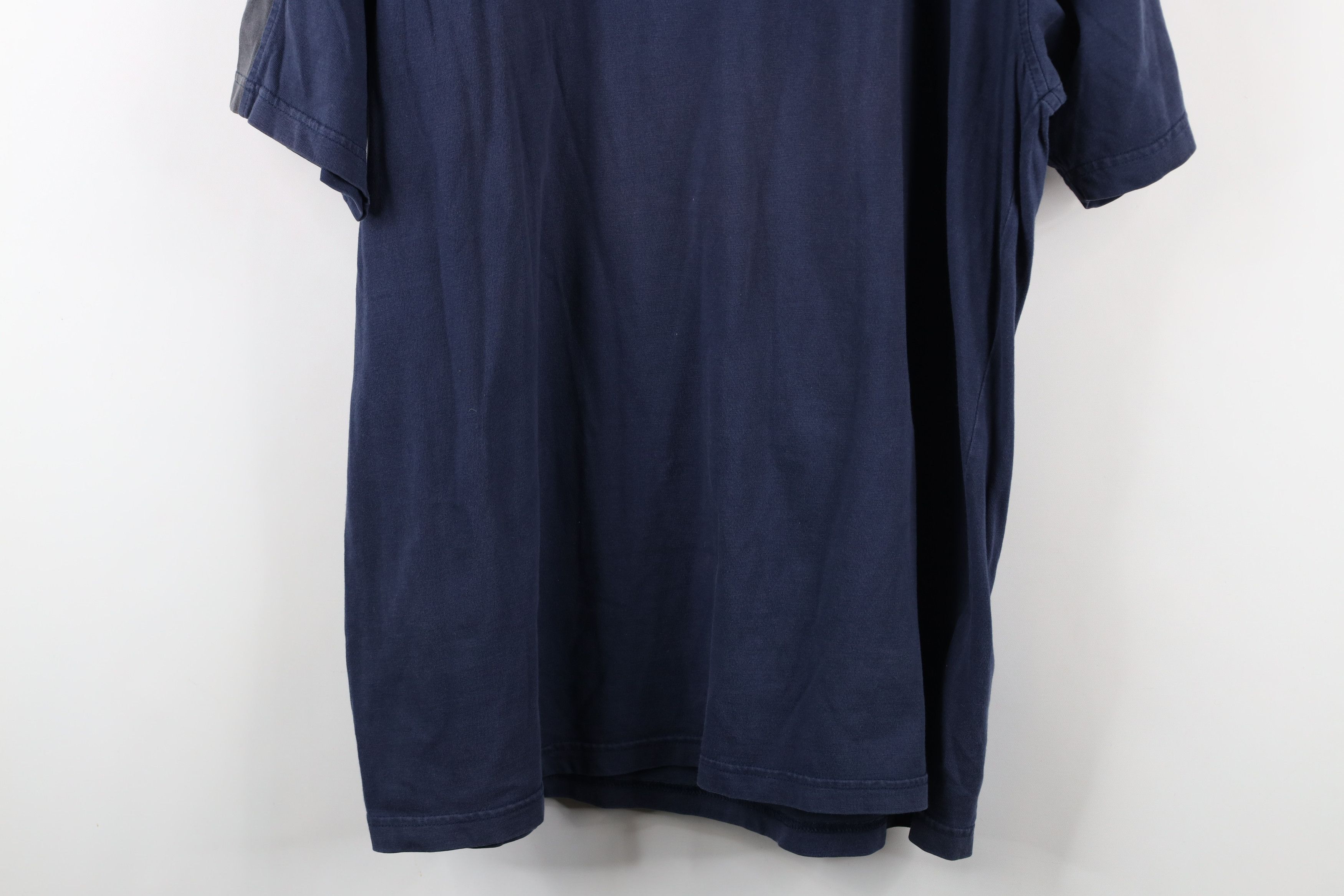 Nike × Vintage Vintage 90s Y2K Nike Travis Scott Center Swoosh T-Shirt Blue Size US L / EU 52-54 / 3 - 3 Thumbnail