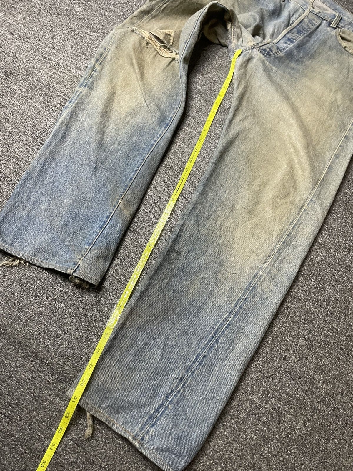 Levi's × Vintage Vintage LEVIS Distressed Denim Ripped Jeans (112) Size US 34 / EU 50 - 6 Thumbnail