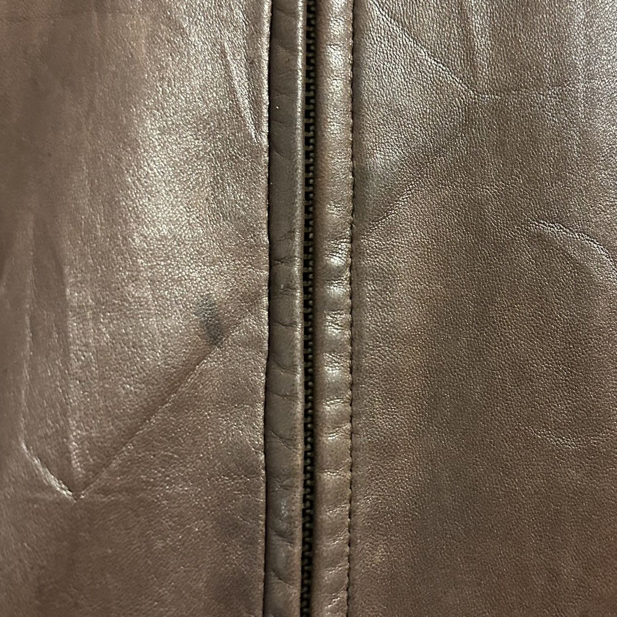 Polo Ralph Lauren Vintage Ralph Lauren Chocolate Brown Collared Leather Jacket Size US XL / EU 56 / 4 - 10 Thumbnail