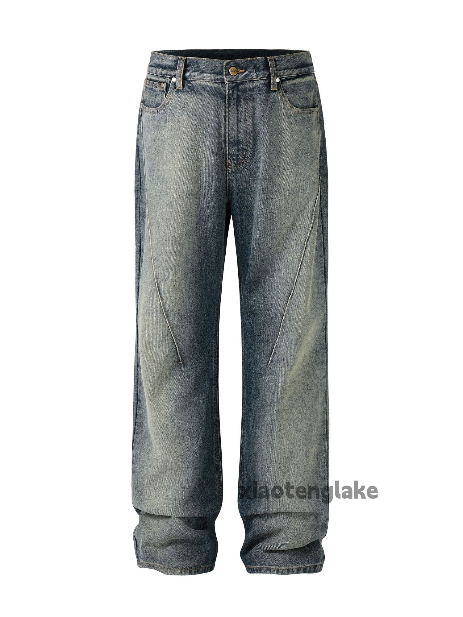 Jean × Vintage washed faded cleanfit yuppie grunge flared tie dye jeans Size US 34 / EU 50 - 7 Thumbnail