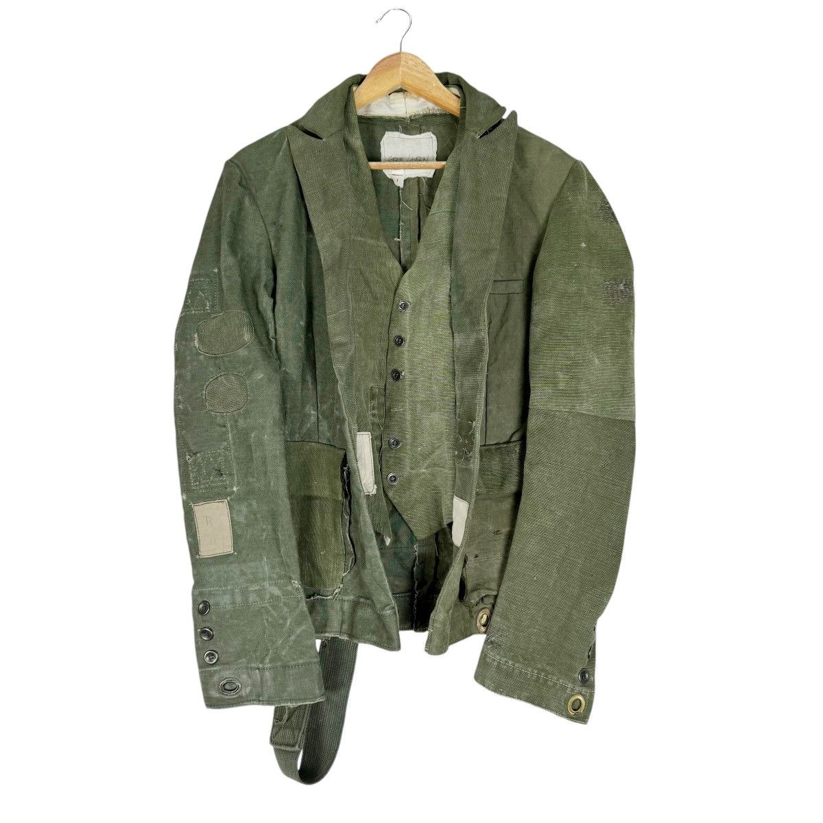 Greg Lauren ☀️GREG LAUREN LINEN DUFFLE MILITARY JACKET Size US S / EU 44-46 / 1 - 7 Thumbnail