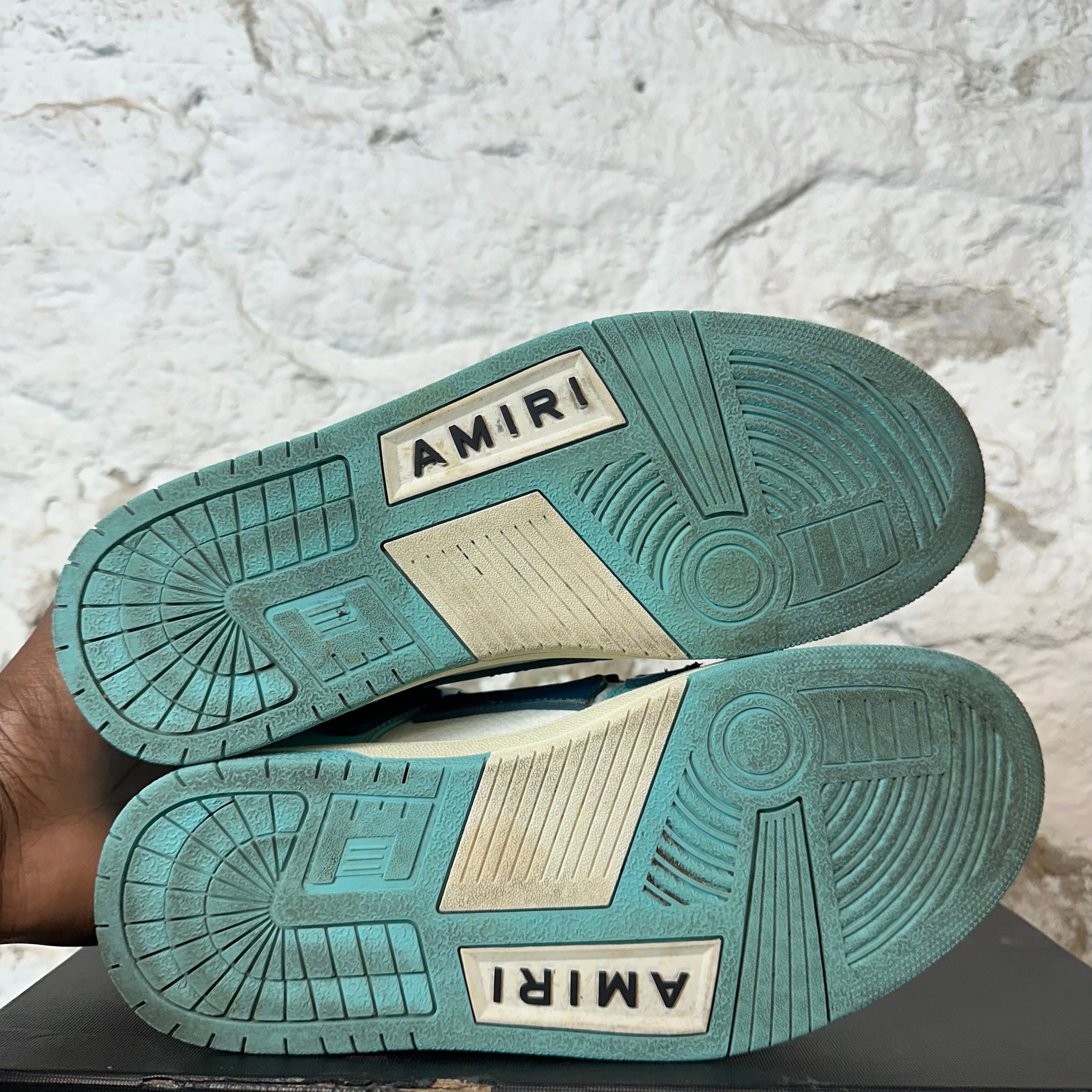 Amiri Amiri Navy Skeleton White Teal Blue Sneaker Sz 7 (40) Size US 7 / EU 40 - 6 Thumbnail