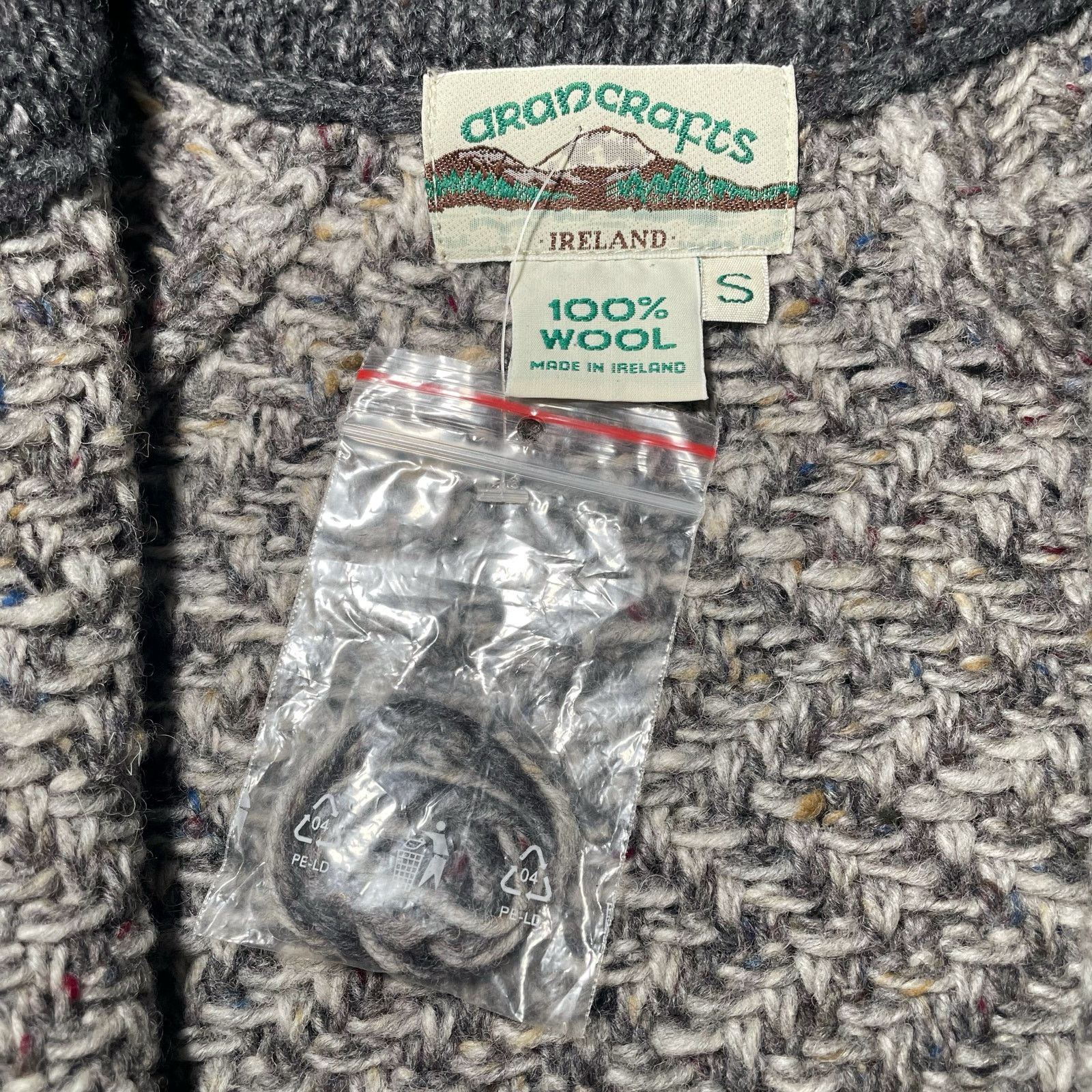 Aran Crafts Aran Crafts 100% Wool Knit Zip Cardigan Sweater Gray Small Size S / US 4 / IT 40 - 3 Thumbnail