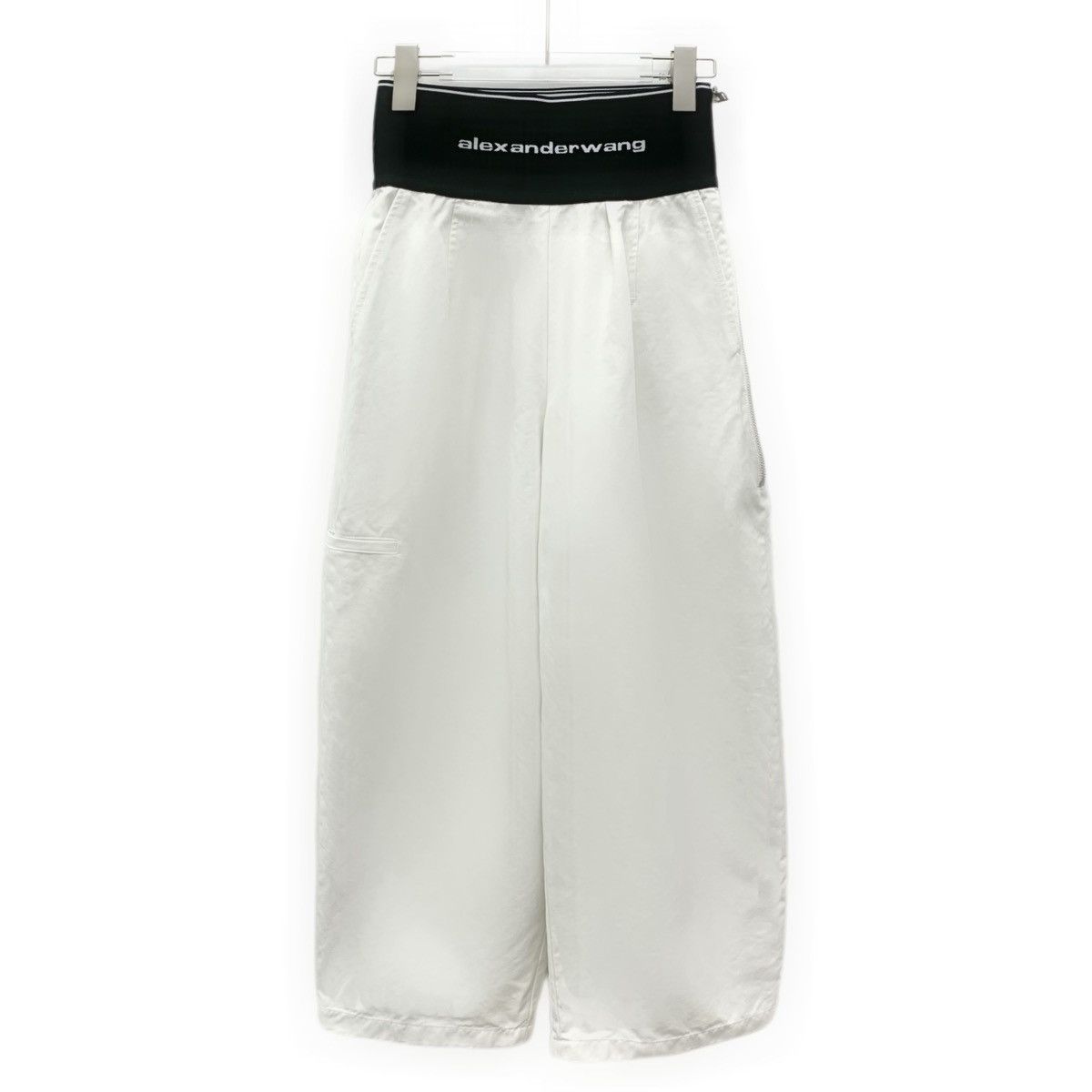 Alexander Wang Alexander Wang Elastic Logo Casual Wide Leg Pants K26WX Size 24" / US 00 / IT 34 - 1 Thumbnail