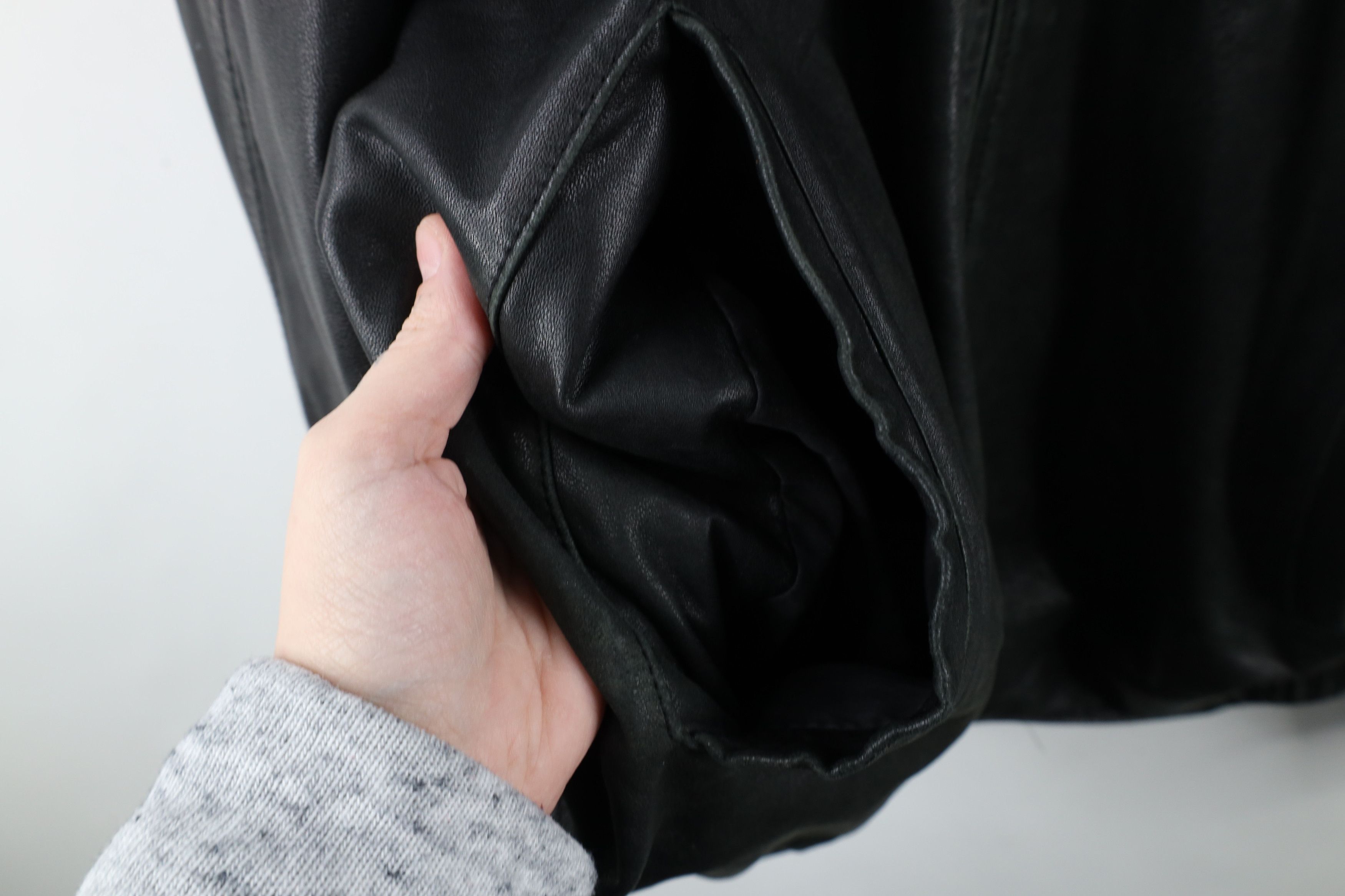 Vintage Vintage 90s Streetwear Leather Full Zip Bomber Jacket Black Size US XXL / EU 58 / 5 - 7 Thumbnail