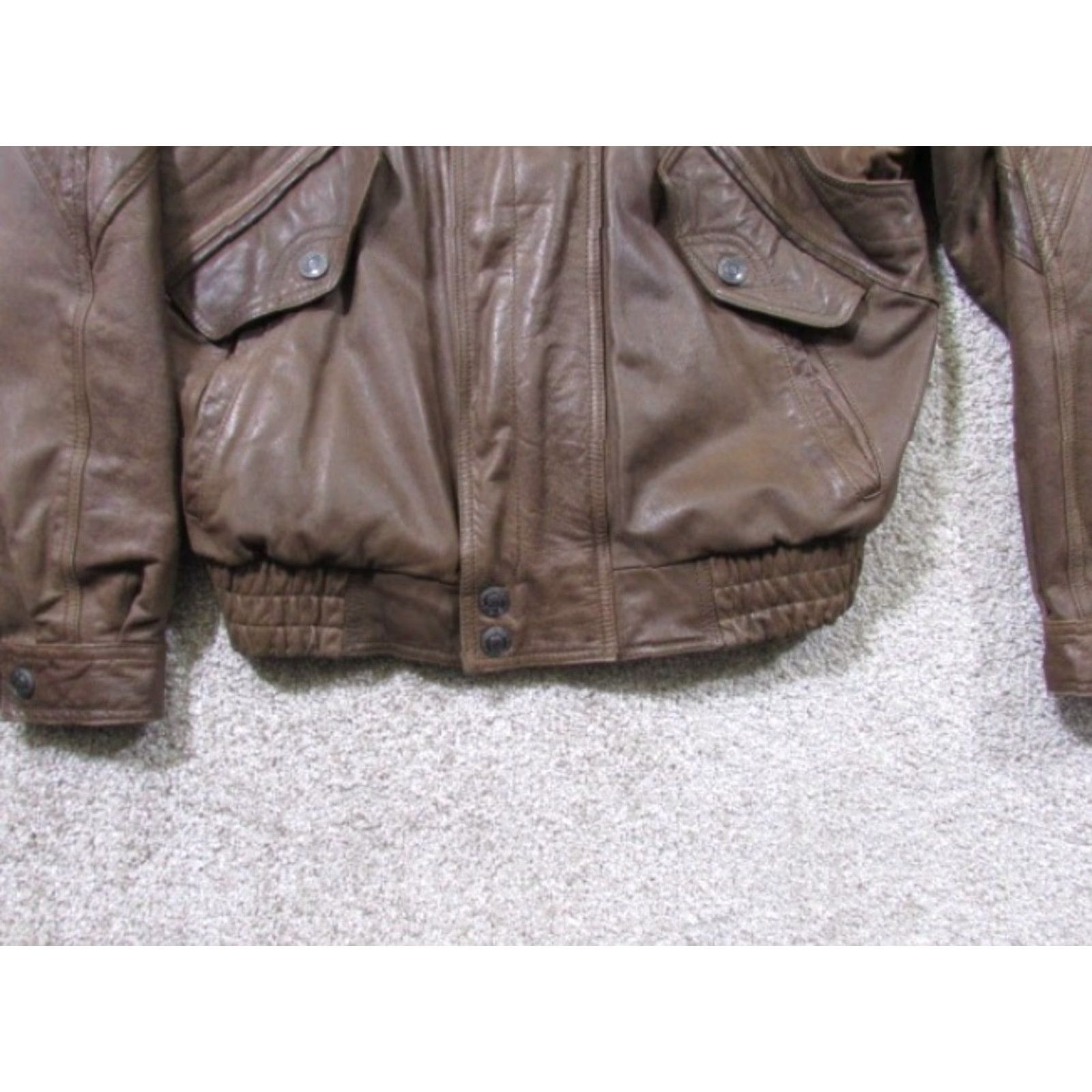 Vintage VINTAGE Adventure Bound Jacket Mens S Brown Leather Bomber 80s 90s Retro Short Coat Size US S / EU 44-46 / 1 - 2 Thumbnail