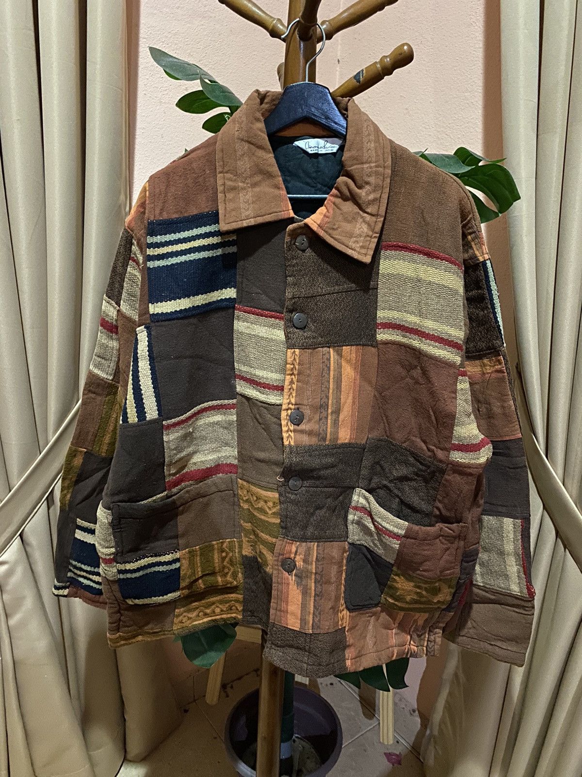 Other Patchwork Vintage Jacket by Anokhi, India-Made Cotton Coat Size US M / EU 48-50 / 2 - 1 Thumbnail