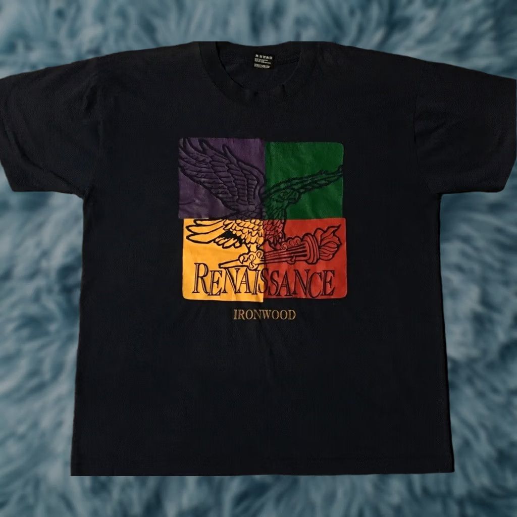 Vintage VINTAGE Ironwood School Eagles Faded Shirt XL Blue 90s Grunge Biker Surf Rock Vintage USA Men Short Sleeve T-Shirt Sun Graphic Size US XL / EU 56 / 4 - 1 Thumbnail