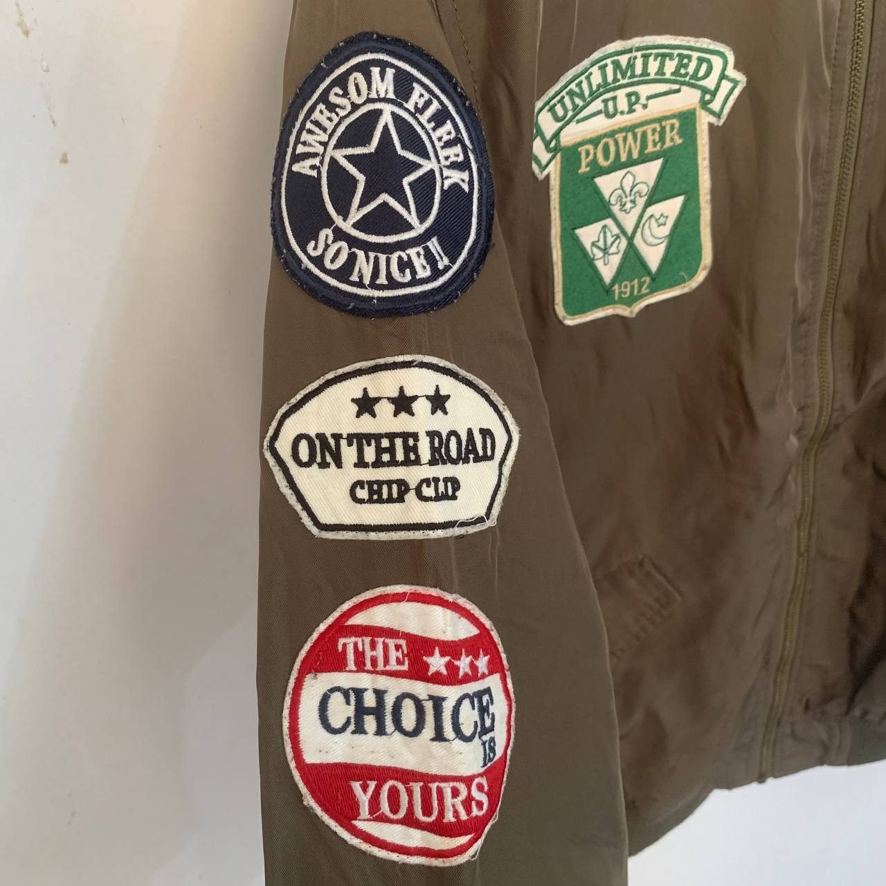 Vintage Bomber Jacket Army Style Sweater Jacket Medium Size US M / EU 48-50 / 2 - 4 Thumbnail