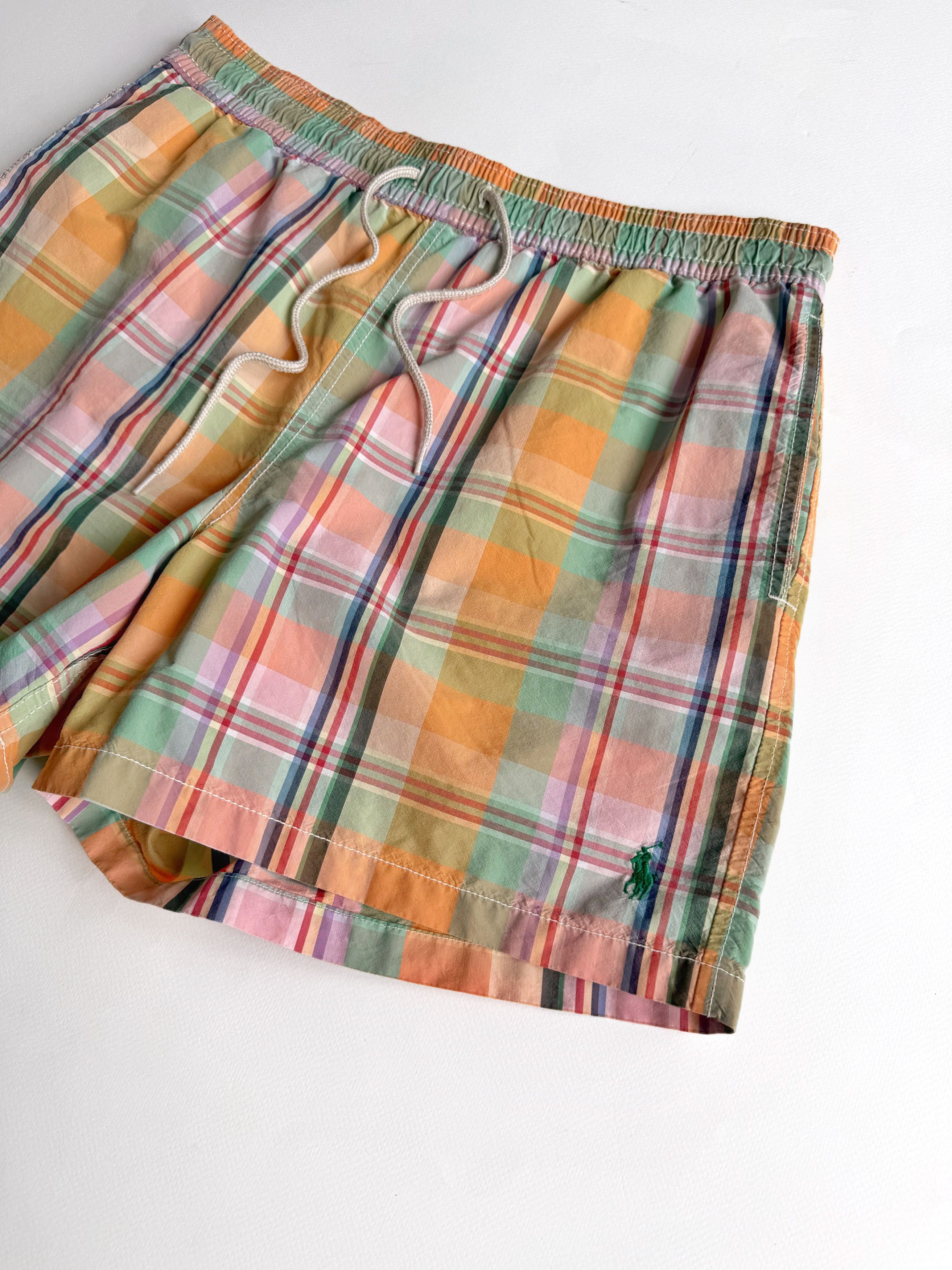 Polo Ralph Lauren Vintage Men's Polo Ralph Lauren Check Swim Shorts (M) Size US 32 / EU 48 - 2 Thumbnail