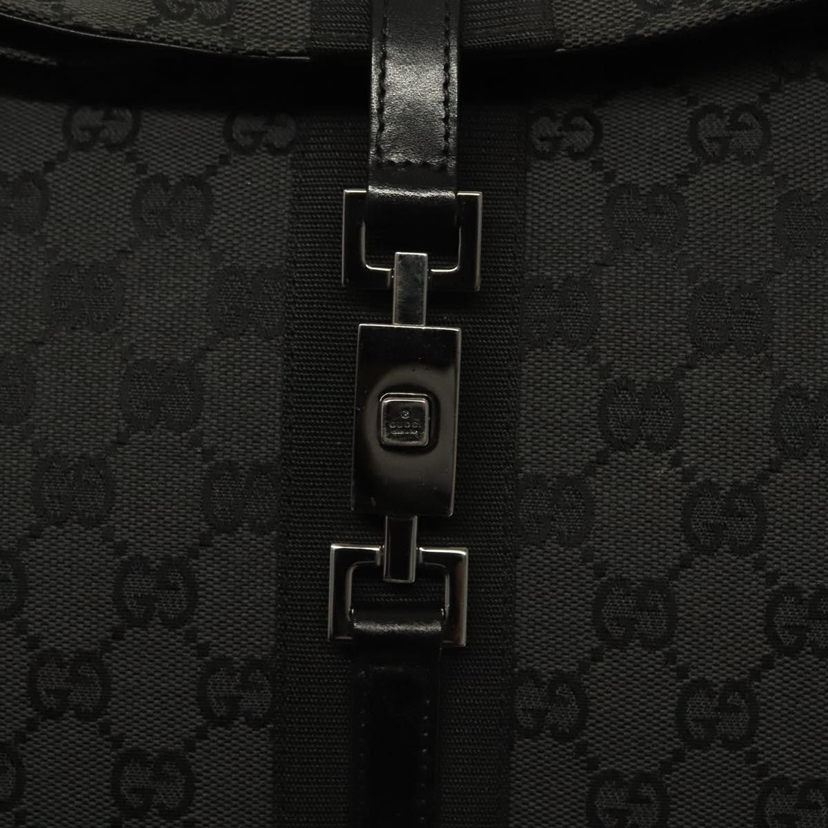 Gucci GUCCI GG Canvas Jackie Shoulder Bag Black Silver 001 3355 Size ONE SIZE - 15 Thumbnail