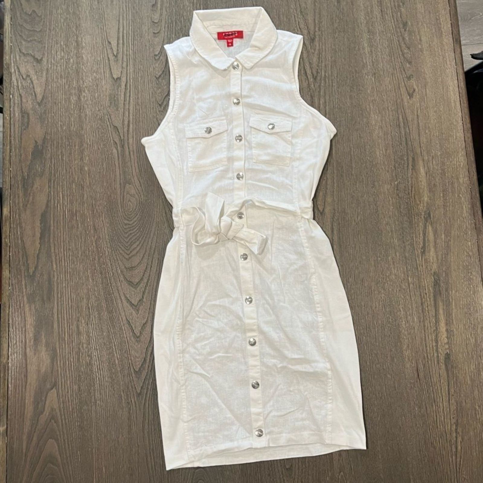 Guess NWOT Guess Los Angeles Collared Utility Tie Waist Dress Size M / US 6-8 / IT 42-44 - 1 Thumbnail
