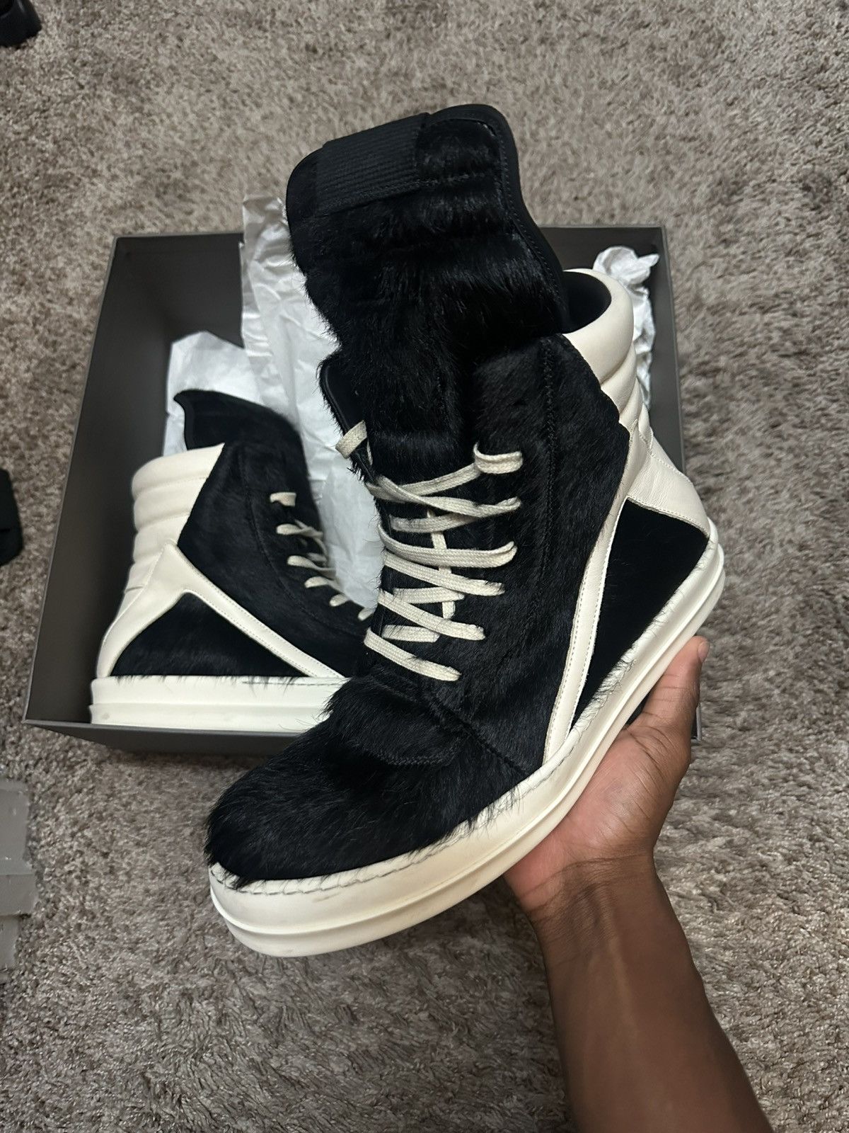 Rick Owens Rick Owens Geobasket Fur | Grailed