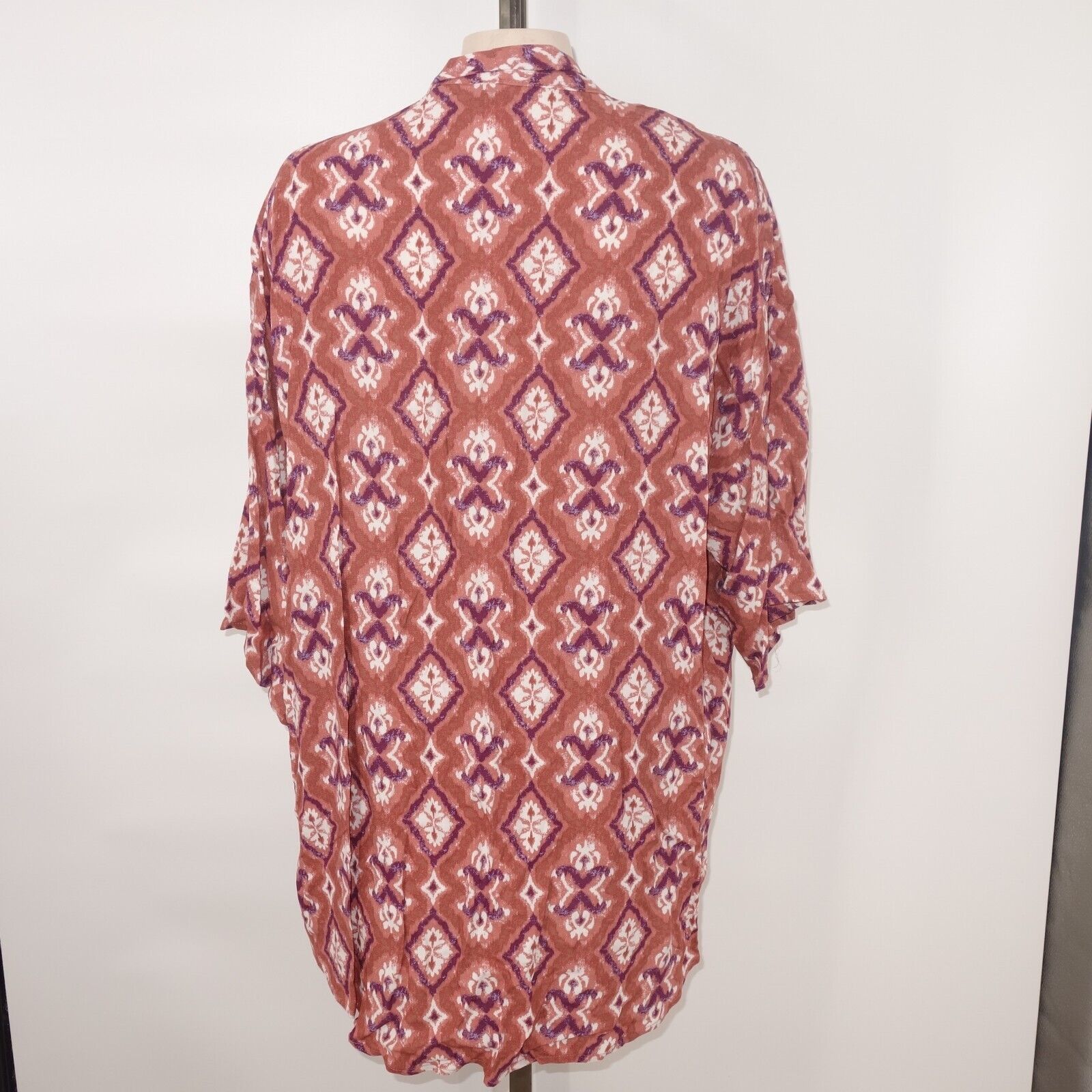 Other NEW Knox Rose Cognac Paisley Duster Cardigan Kimono Pink Size L / US 10 / IT 46 - 9 Thumbnail