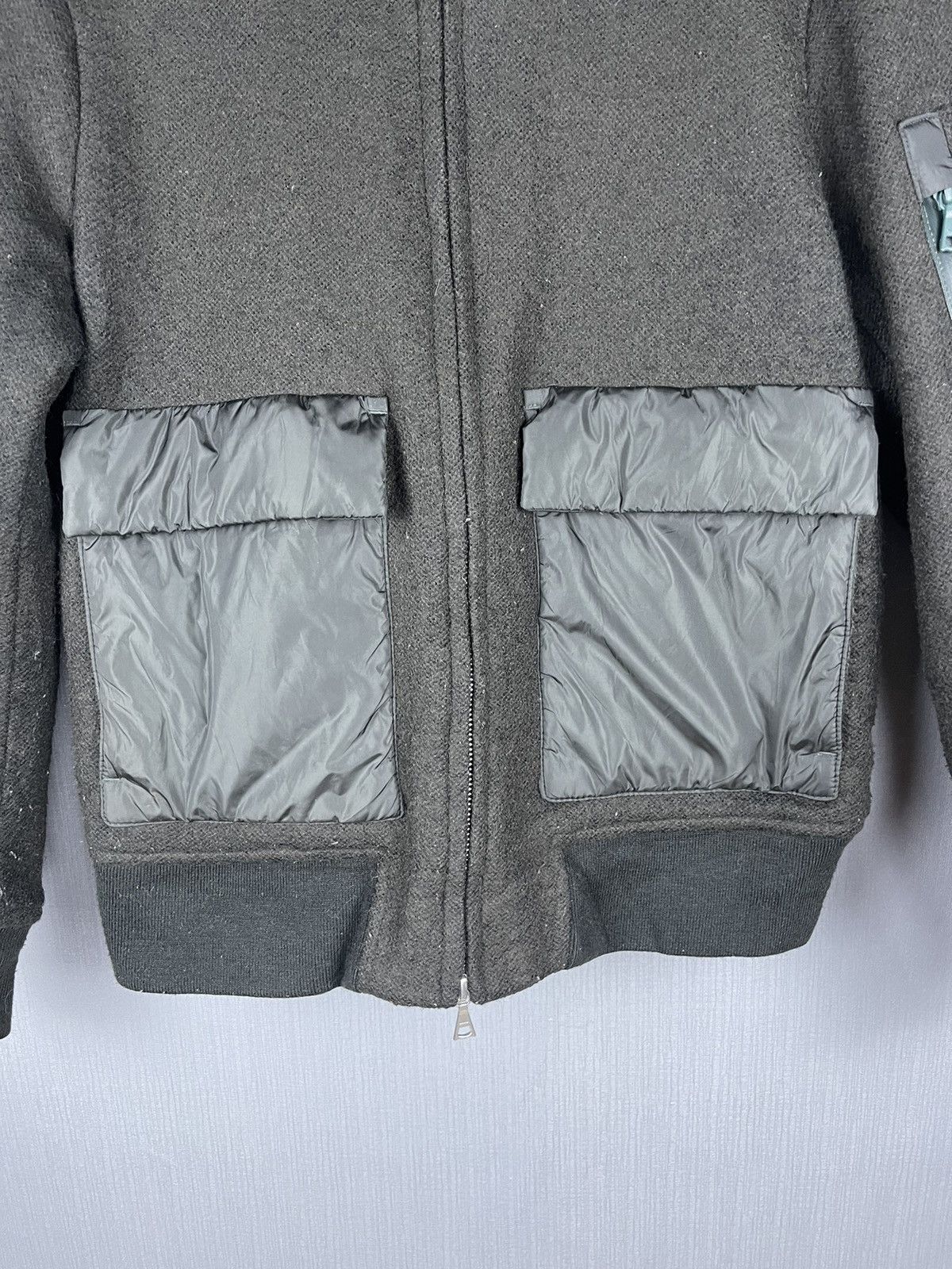 Global Work × Vintage Vintage Global Work Bomber Hoodie Wool Jacket Size US M / EU 48-50 / 2 - 8 Thumbnail