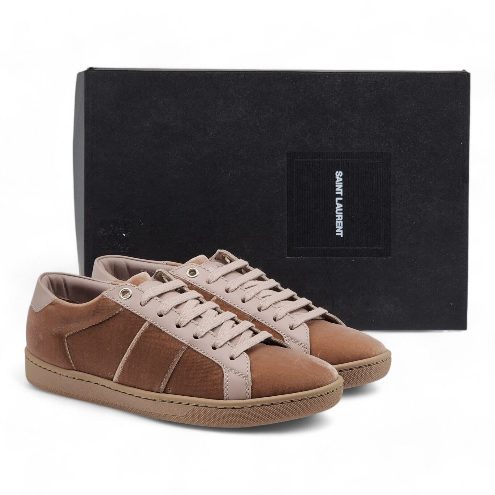 Saint Laurent Paris Court Classic Sneakers - Velvet - Pink 35 (5 US) $750 Size US 5 / IT 35 - 8 Thumbnail