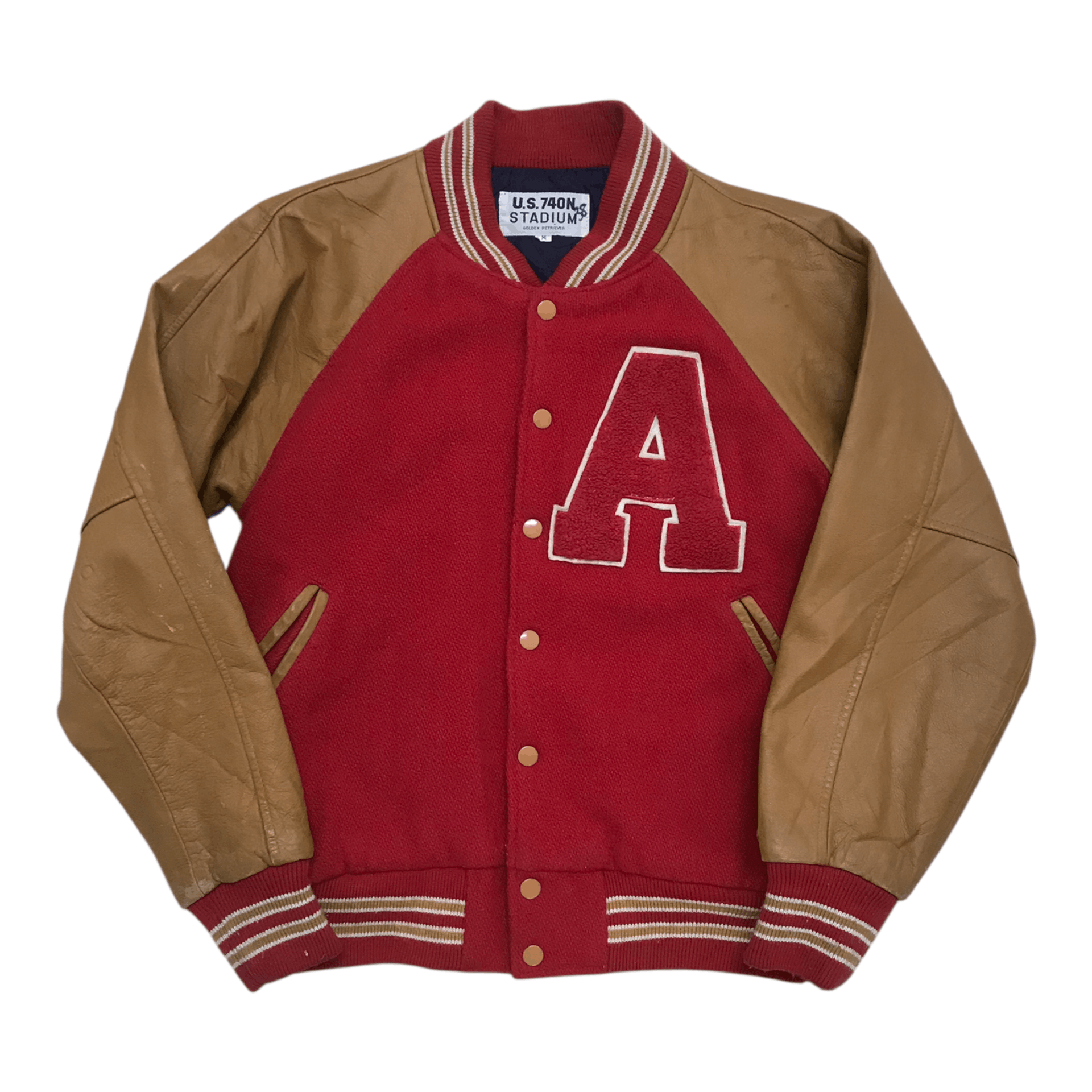Vintage Vintage U.S 740N Stadium Leather Sleeve Varsity Jacket Size US M / EU 48-50 / 2 - 7 Thumbnail