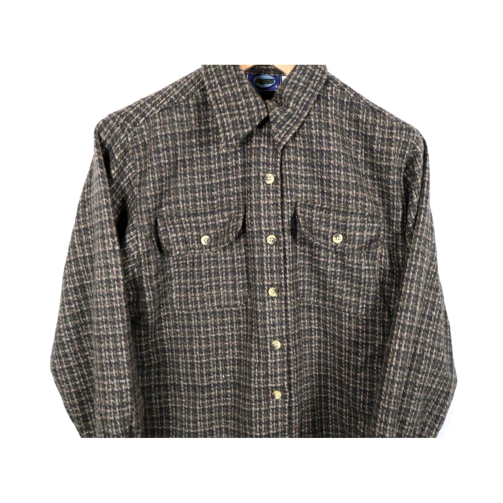 Vintage VINTAGE Overdrive Shirt Jacket Women's M Green Plaid Wool Lined 90s Grunge Shacketбур Size M / US 6-8 / IT 42-44 - 4 Thumbnail