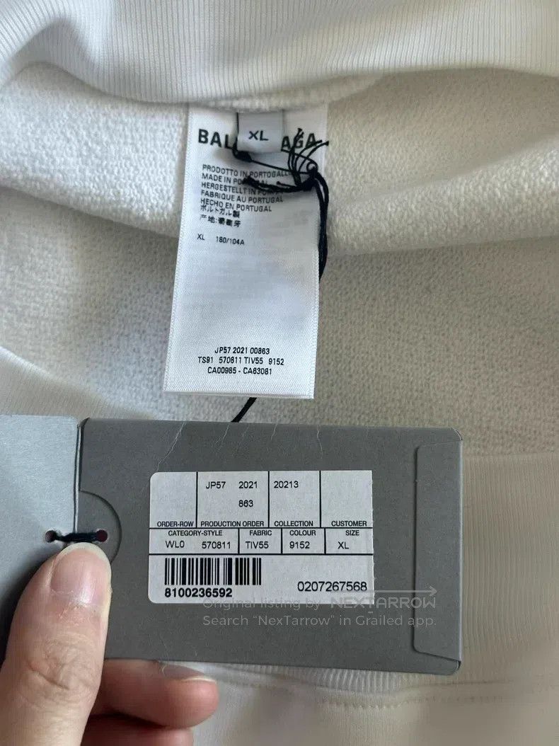 Balenciaga Balenciaga White Logo Hoodie Size US XL / EU 56 / 4 - 4 Thumbnail