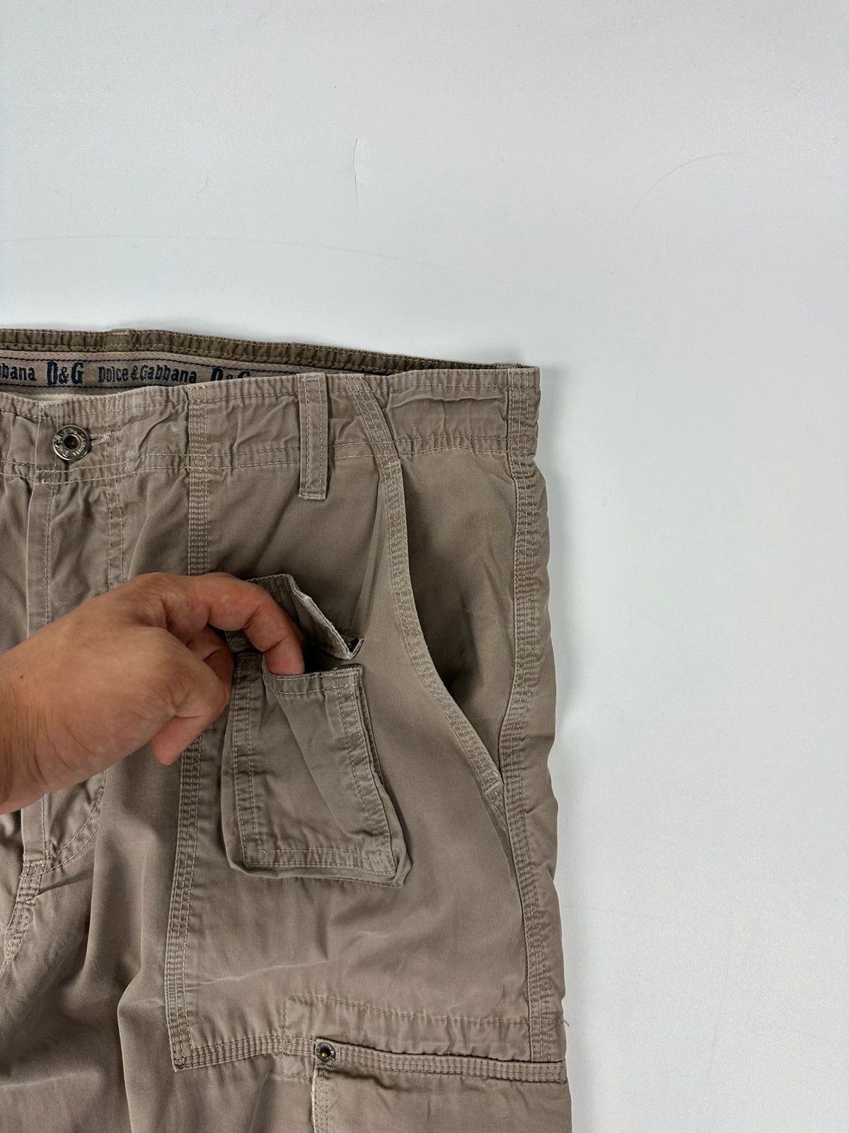 Dolce & Gabbana Dolce & Gabbana Multi Cargo Pockets Brown Parachute Pants Size US 32 / EU 48 - 4 Thumbnail