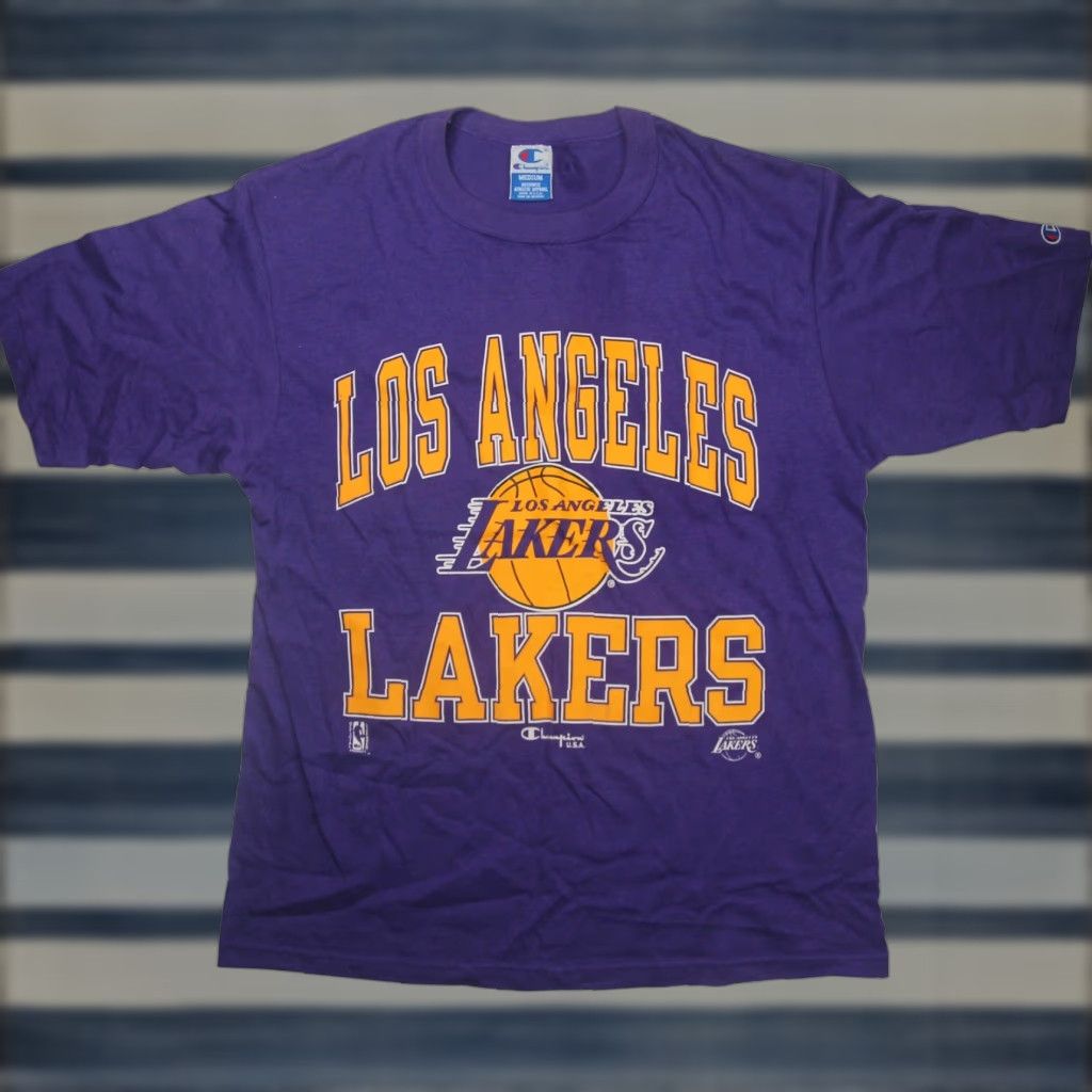 Champion VINTAGE Champion Los Angeles Lakers Shirt Mens Medium Purple T-Shirt Size US M / EU 48-50 / 2 - 1 Thumbnail