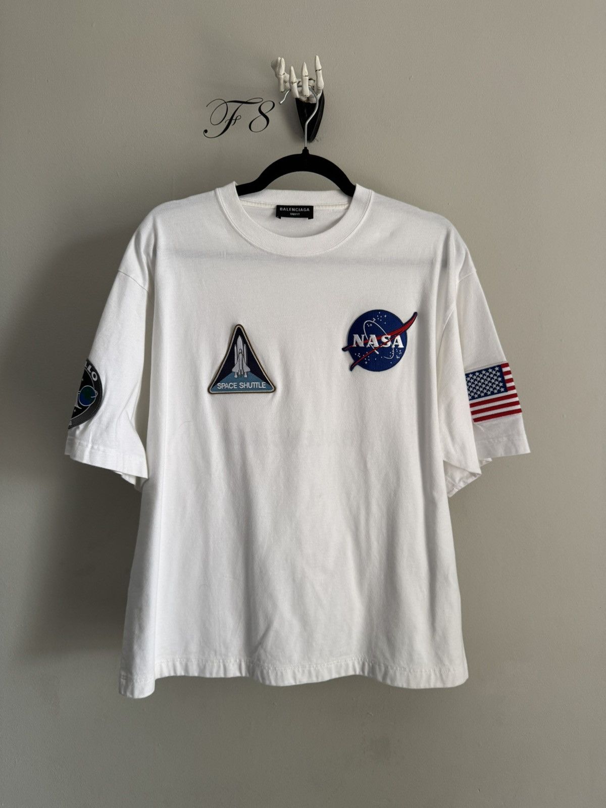 BALENCIAGA NASA Tシャツ XXS Balenciaga Womens NASA Space Multi-Patch T-Shirt White - US