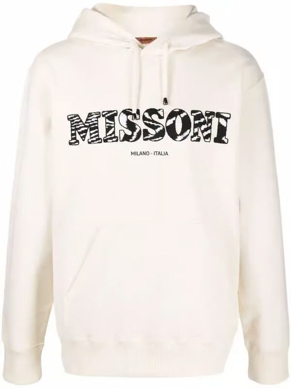 Missoni o1y0225 Logo Hoodie in Off White Size US M / EU 48-50 / 2 - 1 Thumbnail