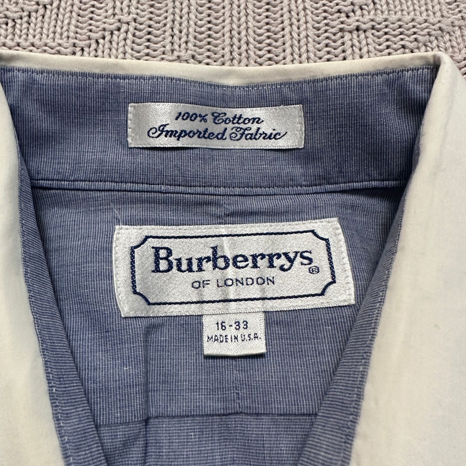 Burberry Vintage Burberry blue with white cuff and collar button down Size US L / EU 52-54 / 3 - 6 Thumbnail