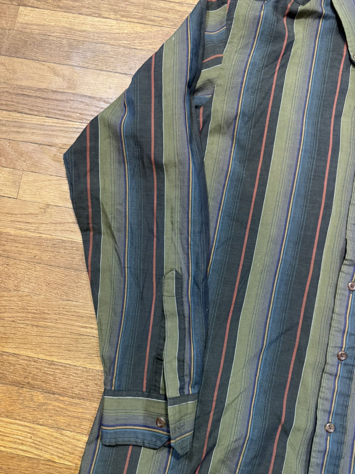 Vintage Vintage Striped Button Up Shirt Size US L / EU 52-54 / 3 - 3 Thumbnail