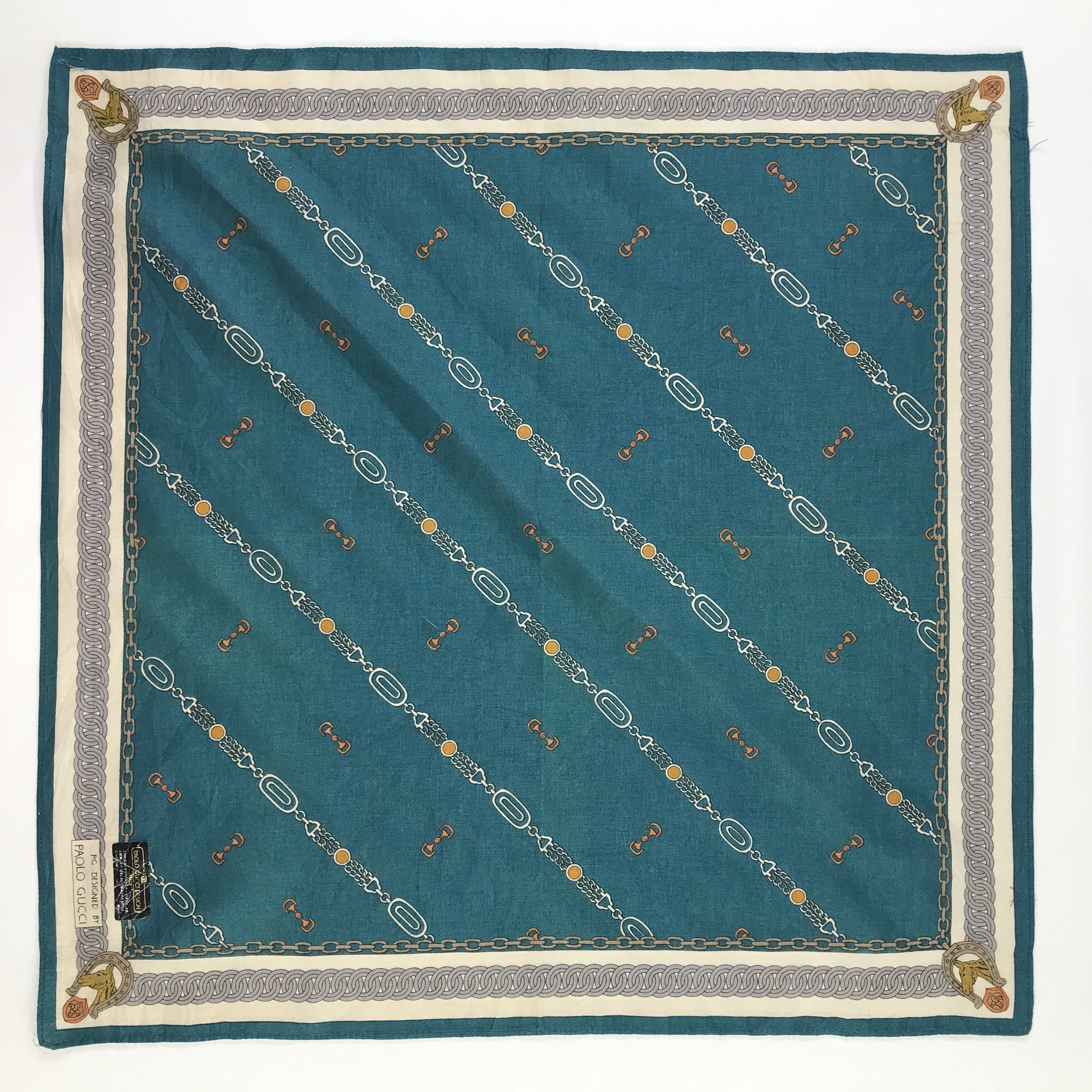 Paolo Gucci × Vintage Paolo Gucci Bandana / Handkerchief / Neckerchief - S865 Size ONE SIZE - 1 Thumbnail