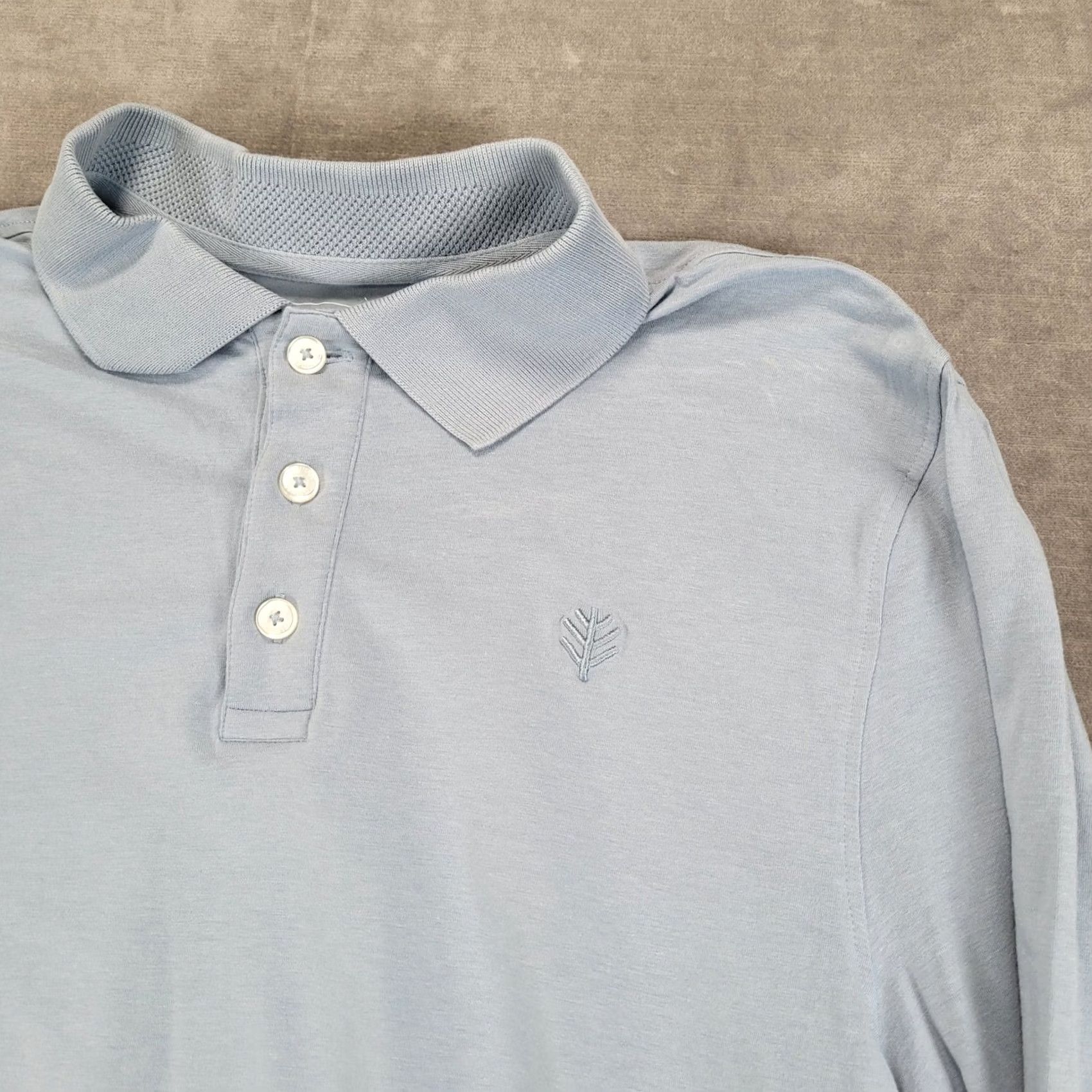 Vintage Coolibar UPF 50+ Sun Protection Long Sleeve Polo Shirt Light Blue Size M Men Size US M / EU 48-50 / 2 - 3 Thumbnail