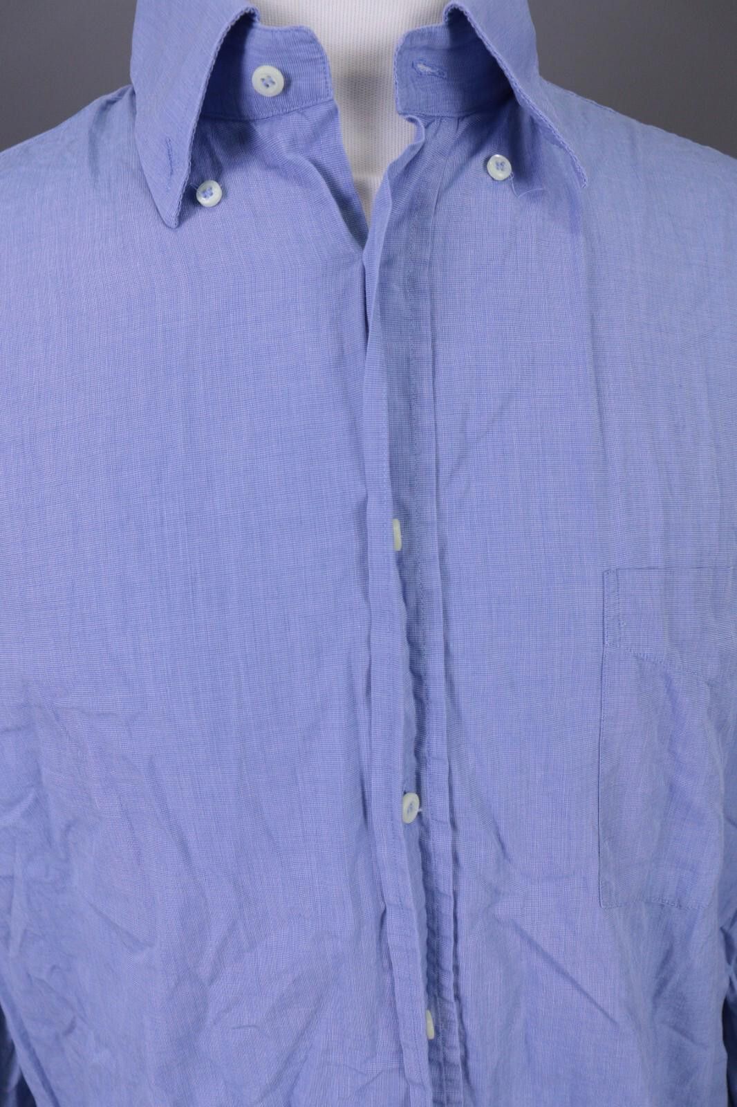 Designer Boggi Milano Regular Fit Blue Down Shirt Size 43 / 17 Size US M / EU 48-50 / 2 - 5 Thumbnail