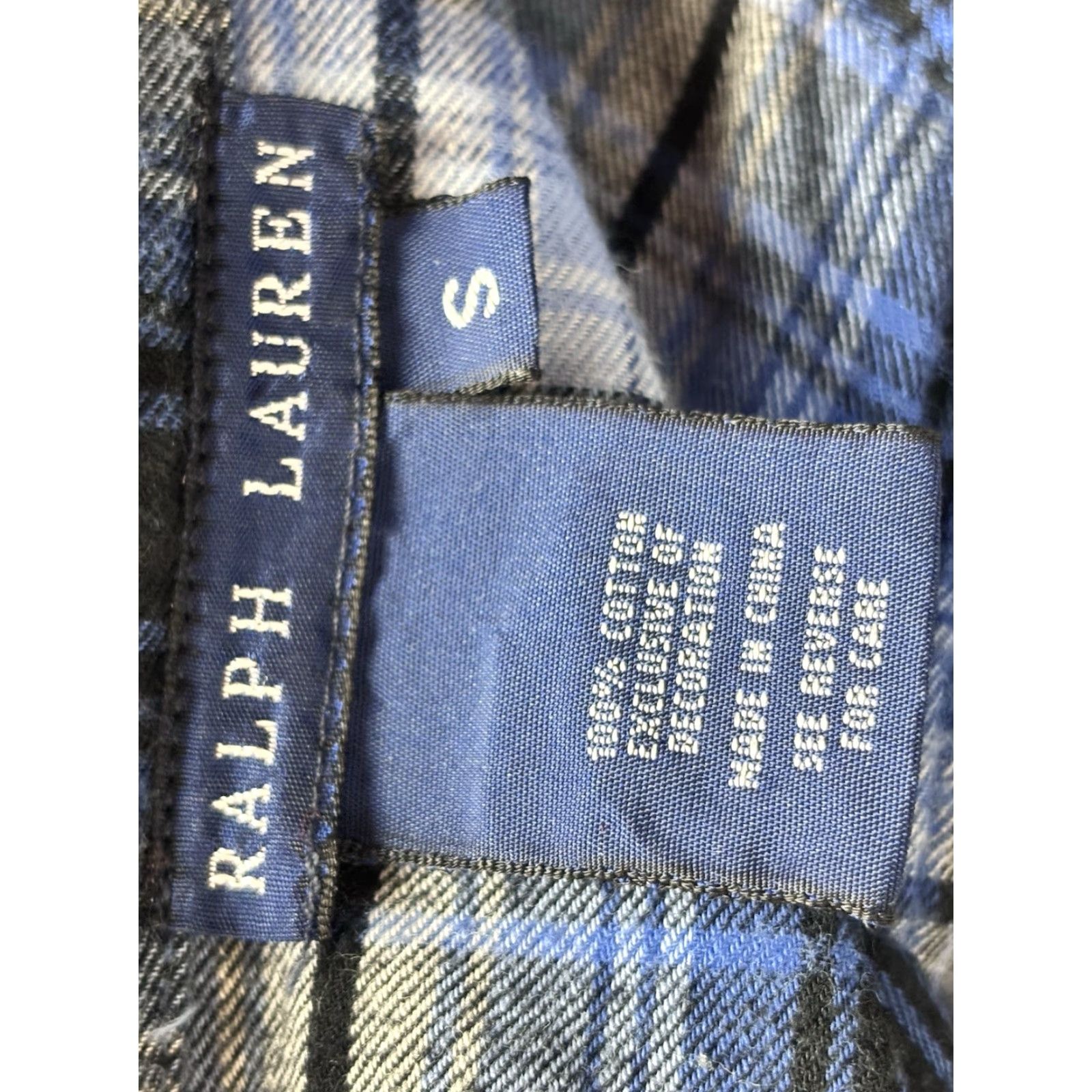 Ralph Lauren Ralph Lauren Women's Flannel Shirt Dress Sz Small Casual Long Sleeve Collared Plaid Cotton Blue Preppy Size S / US 4 / IT 40 - 7 Thumbnail
