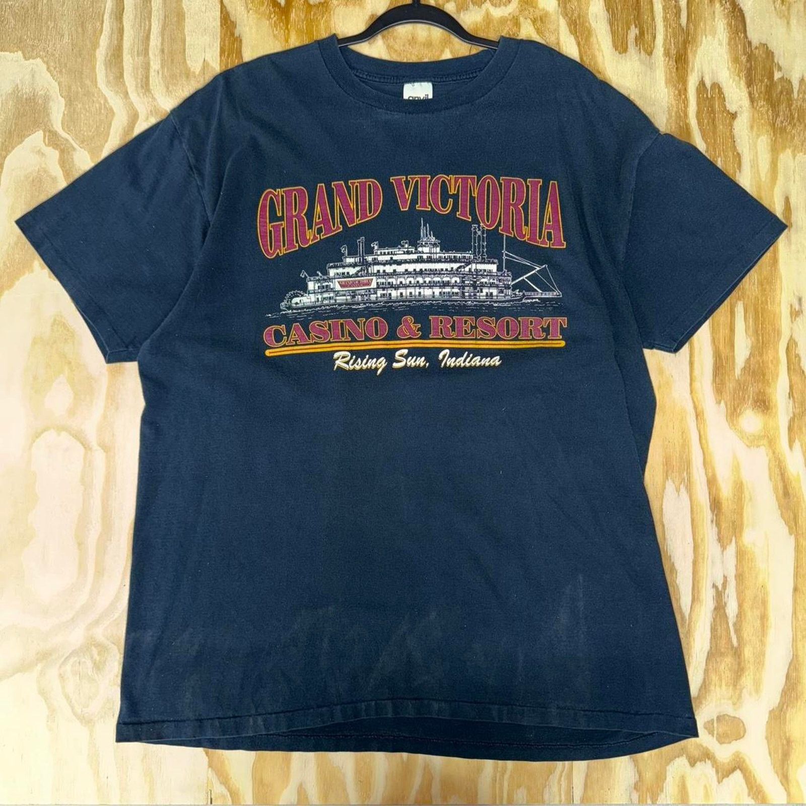 Anvil XXL - Vintage y2k grand victoria casino t-shirt Size US XXL / EU 58 / 5 - 1 Thumbnail