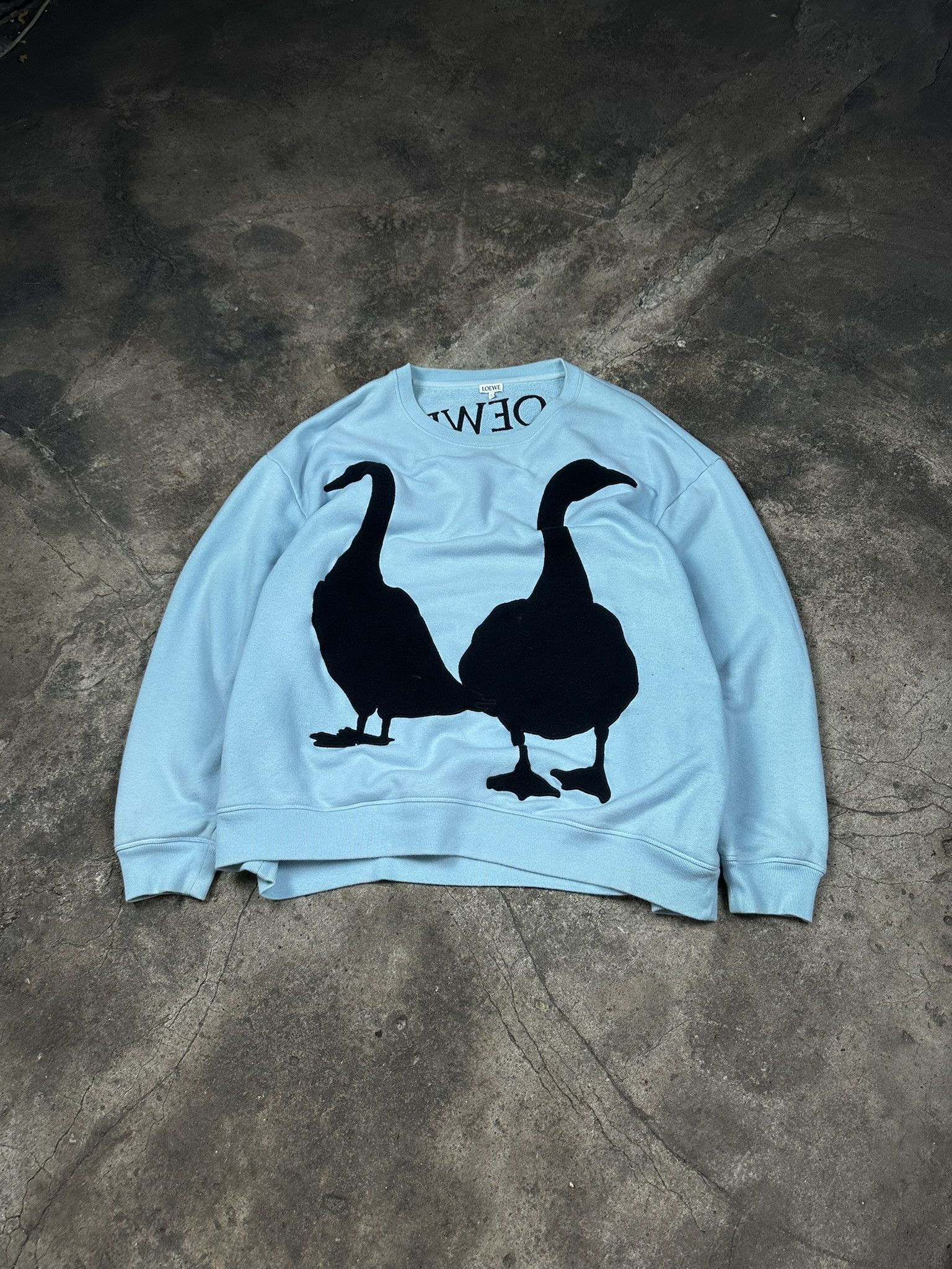 Loewe Rare Loewe Baby Blue Goose Crewneck Size US L / EU 52-54 / 3 - 1 Thumbnail
