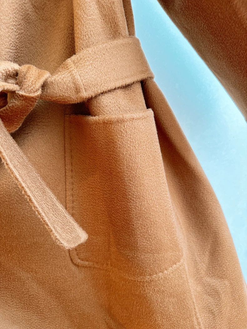 Max Mara Max Mara Caramel Water Ripple Cashmere Coat Size S / US 4 / IT 40 - 5 Thumbnail
