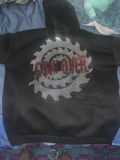 Japanese Brand Hoodie Rhinestones SAW Size US L / EU 52-54 / 3 - 4 Thumbnail