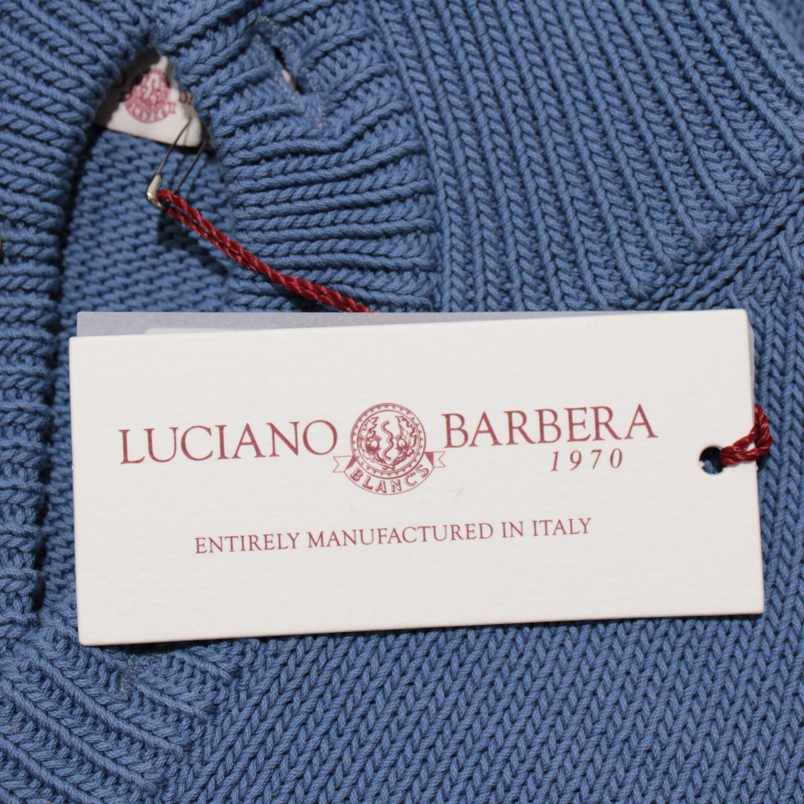 Luciano Barbera Luciano Barbera Sweater Size US M in Blue Size US M / EU 48-50 / 2 - 2 Thumbnail