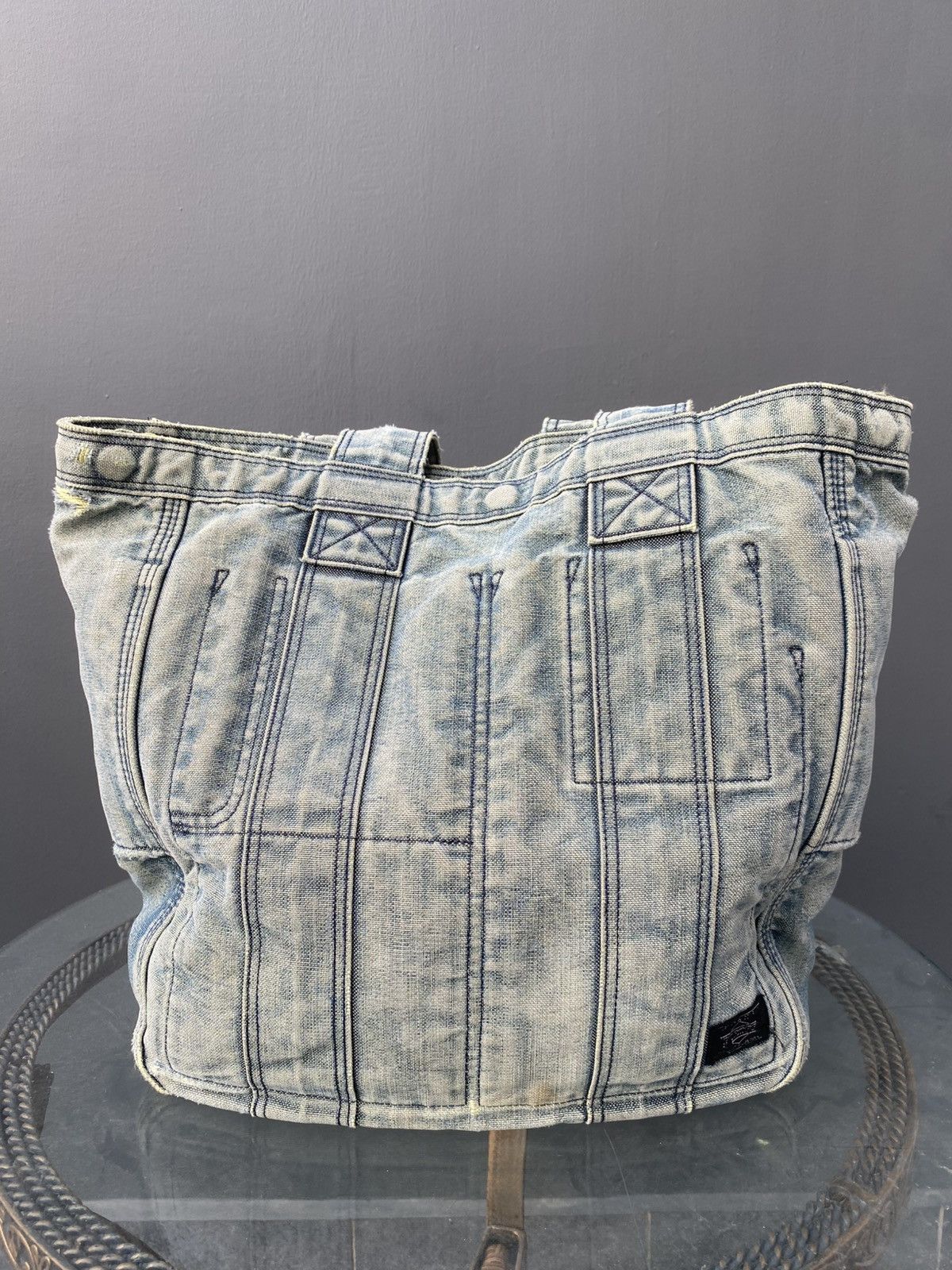 Porter × Vintage VTG PORTER DISTRESSED DENIM TOTE BAG Size ONE SIZE - 2 Thumbnail