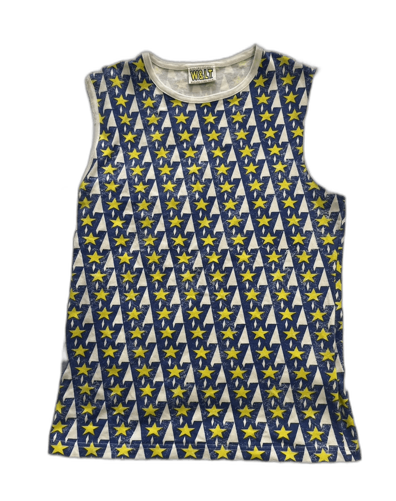 Walter Van Beirendonck Vintage 90s Star Print Sleeveless Top Size S / US 4 / IT 40 - 1 Thumbnail