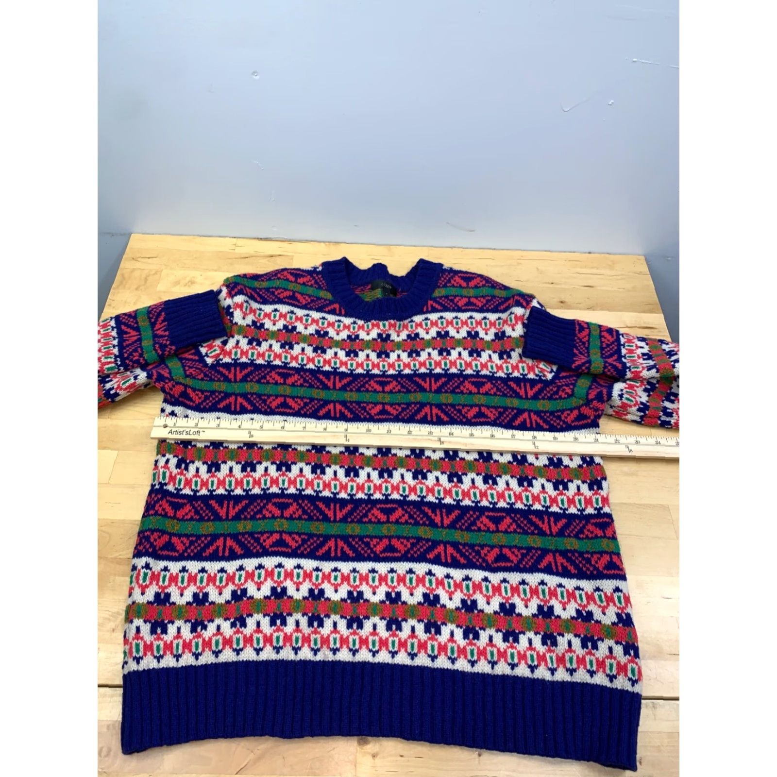J.Crew J.CREW Sweater Womens S Long Sleeve Pullover Wool Multicolor Fair Isle Classic Preppy Casual Long Sleeve Size S / US 4 / IT 40 - 6 Thumbnail