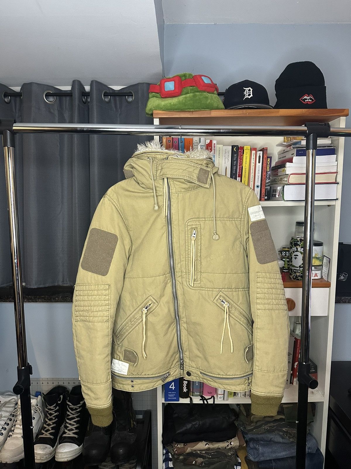 Image of Undercover Astro Coat in Tan, Men's (Size Small)