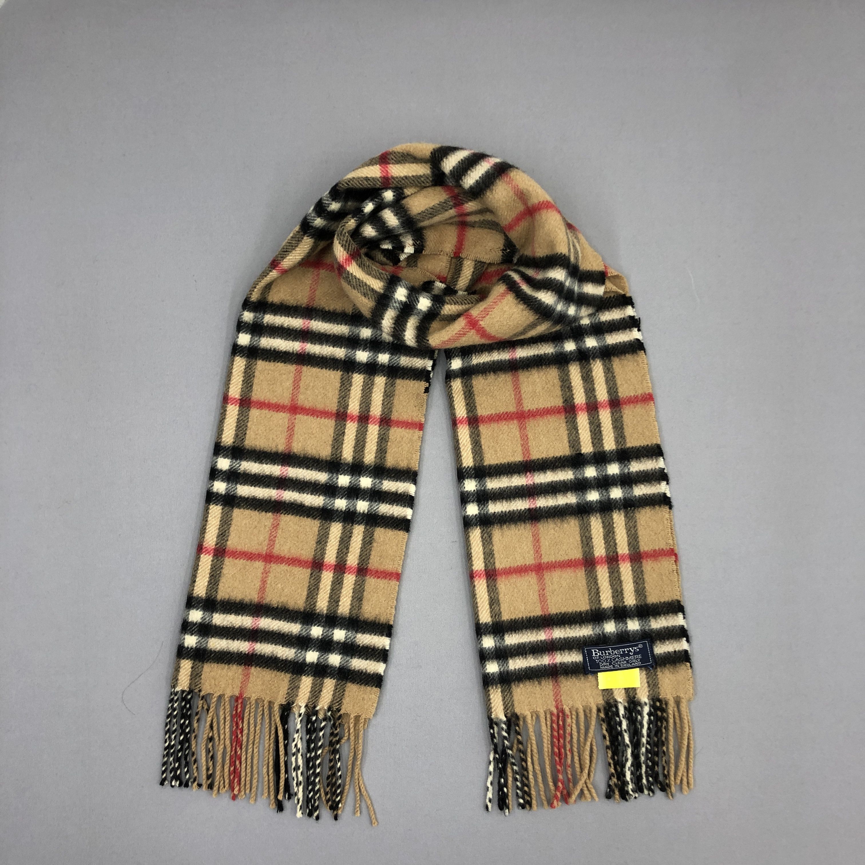 Burberry Vintage Burberry Scarf Muffler Wool Cashmere Scarves Size ONE SIZE - 1 Thumbnail