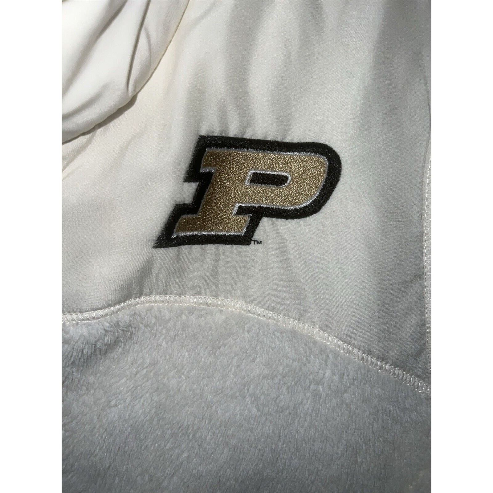 Champion Perdue Boilmakers Jacket Fleece Sweater White Medium Sherpa Size US M / EU 48-50 / 2 - 2 Thumbnail