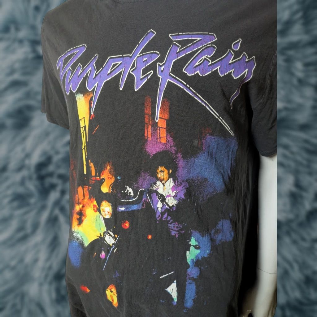 Prince VINTAGE Prince Purple Rain T Shirt Medium Men Black 80s Rock Pop Graphic Tee Crew Neck Short Sleeve Cotton Prince Estate 100% Cotton Size US M / EU 48-50 / 2 - 1 Thumbnail
