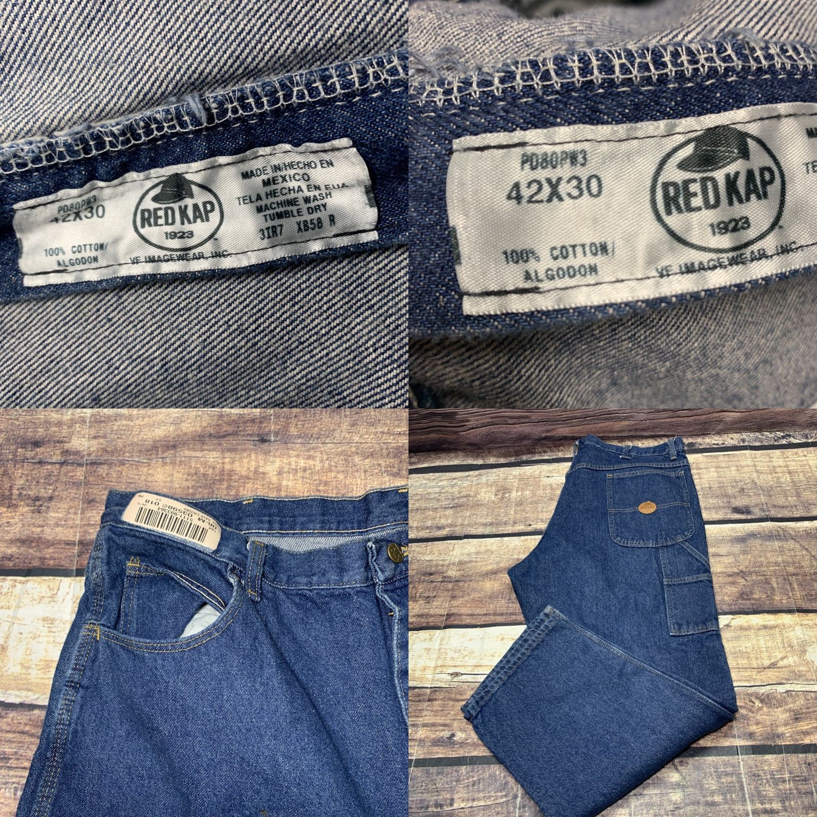 Red Kap Red Kap Carpenter Blue Jeans Mens Size 42 x 30 Pants Workwear Hammer Loop Pocket Jeans Mens Regular 42 Blue Size US 42 / EU 58 - 8 Thumbnail