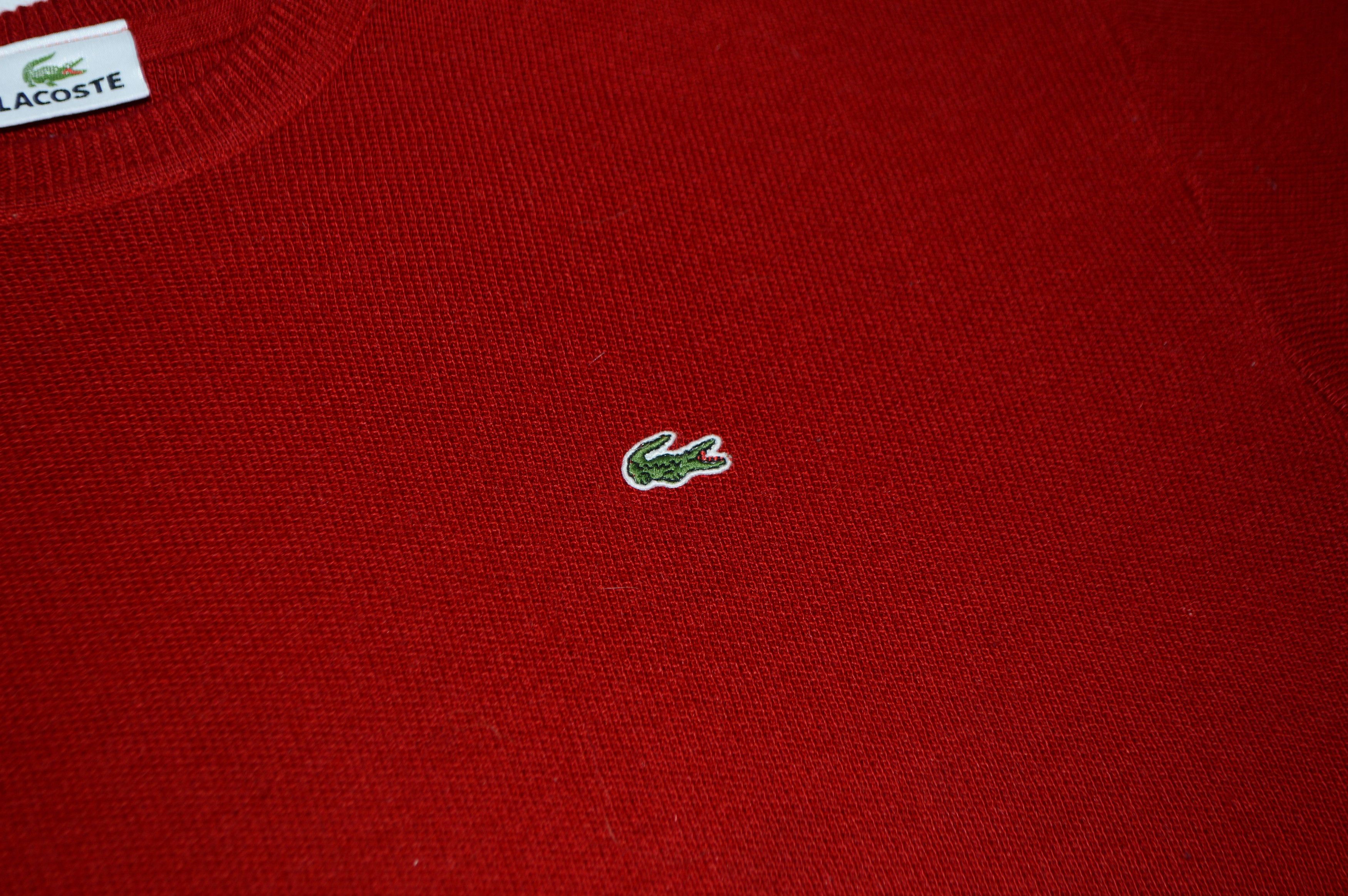 Lacoste Vintage Lacoste Red Wool Sweater Size 5 L Size US L / EU 52-54 / 3 - 3 Thumbnail